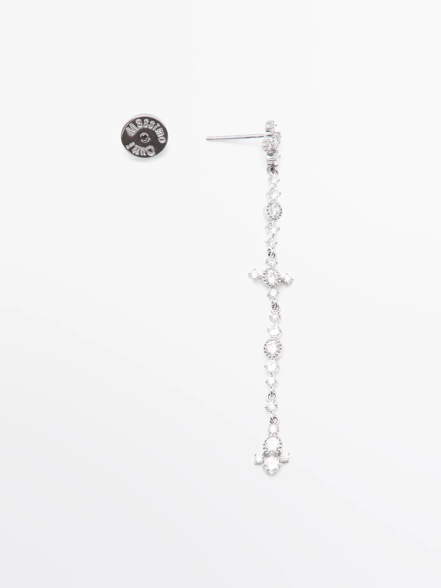 Серьги-подвески с фианитами - фото 7