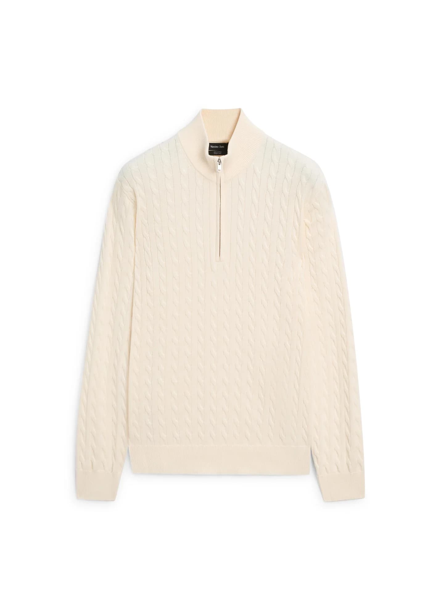 Вязаный свитер с водолазкой и молнией. - фото 2