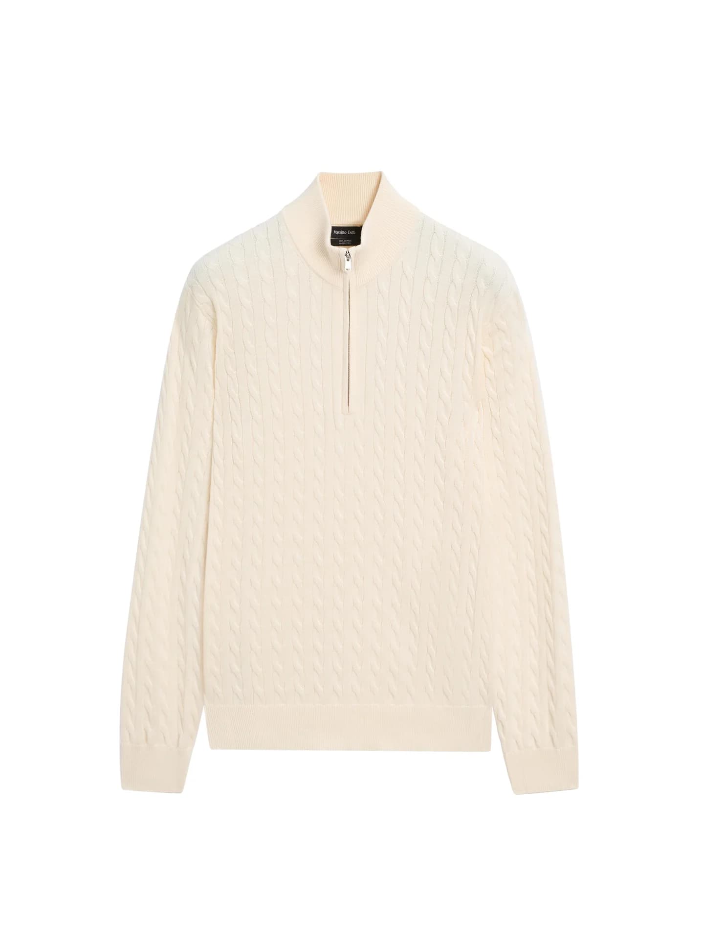 Вязаный свитер с водолазкой и молнией. - фото 3