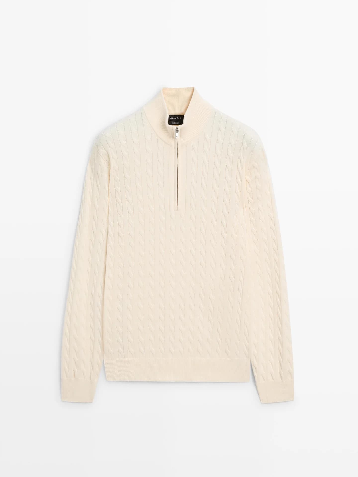 Вязаный свитер с водолазкой и молнией. - фото 6