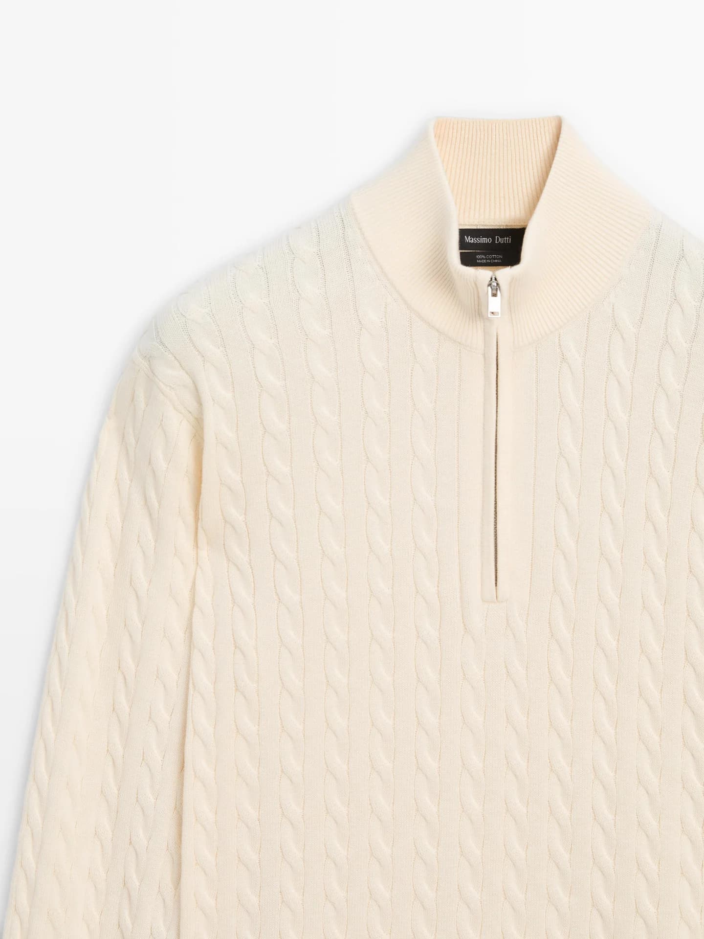 Вязаный свитер с водолазкой и молнией. - фото 7