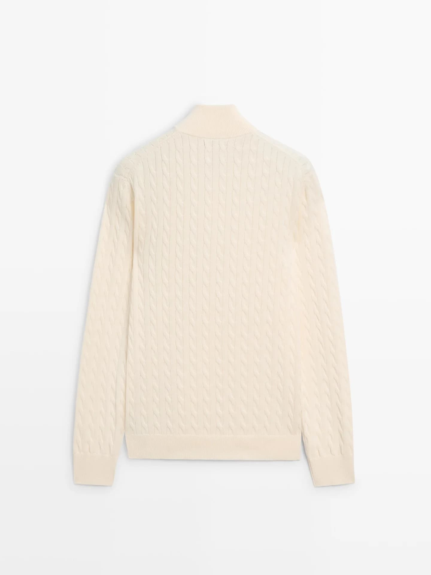 Вязаный свитер с водолазкой и молнией. - фото 8