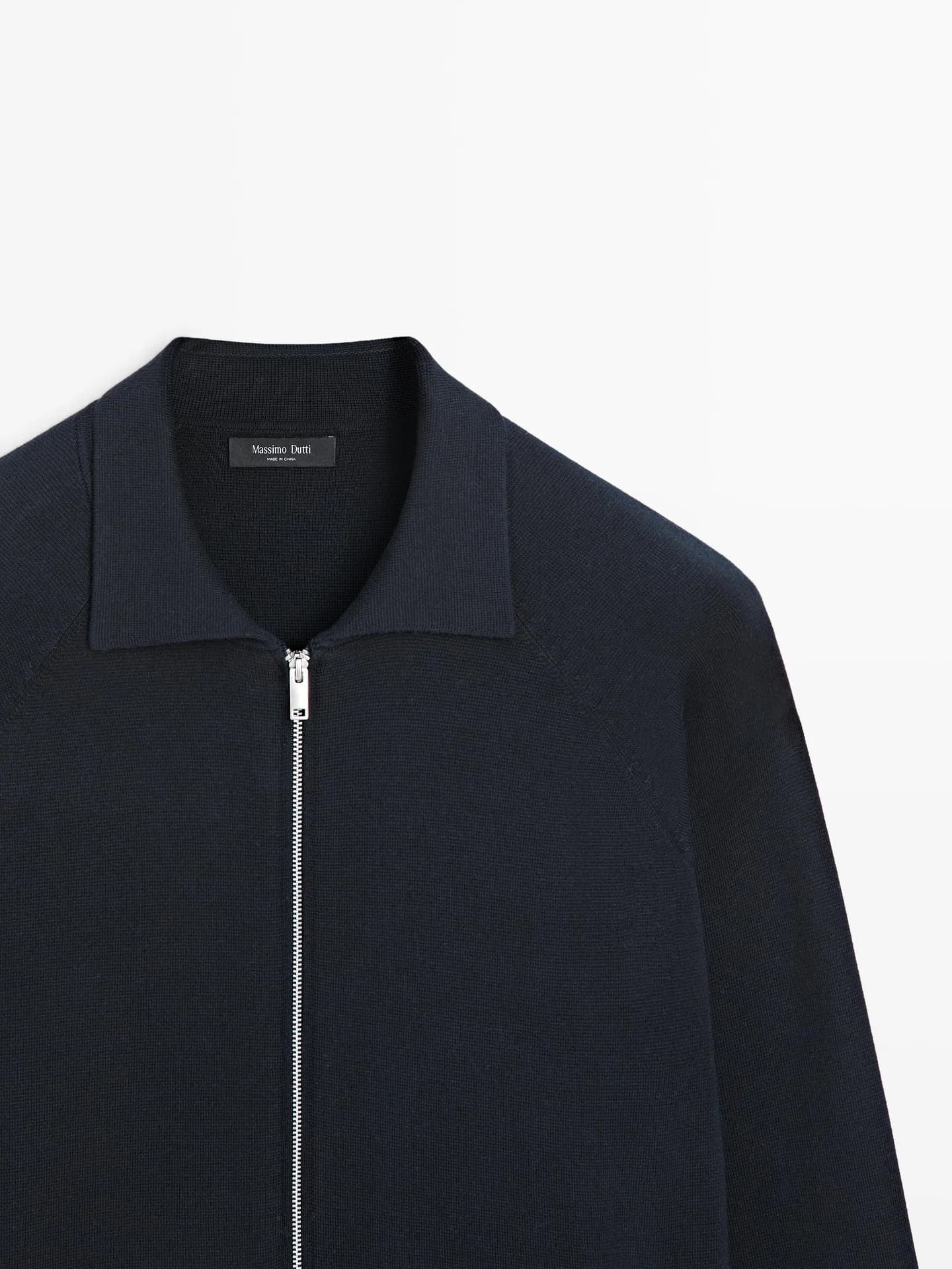 Вязаный кардиган из смесового хлопка на молнии. - фото 6