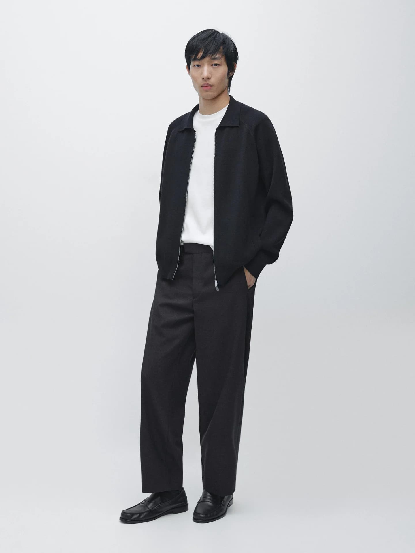 Вязаный кардиган из смесового хлопка на молнии. - фото 9