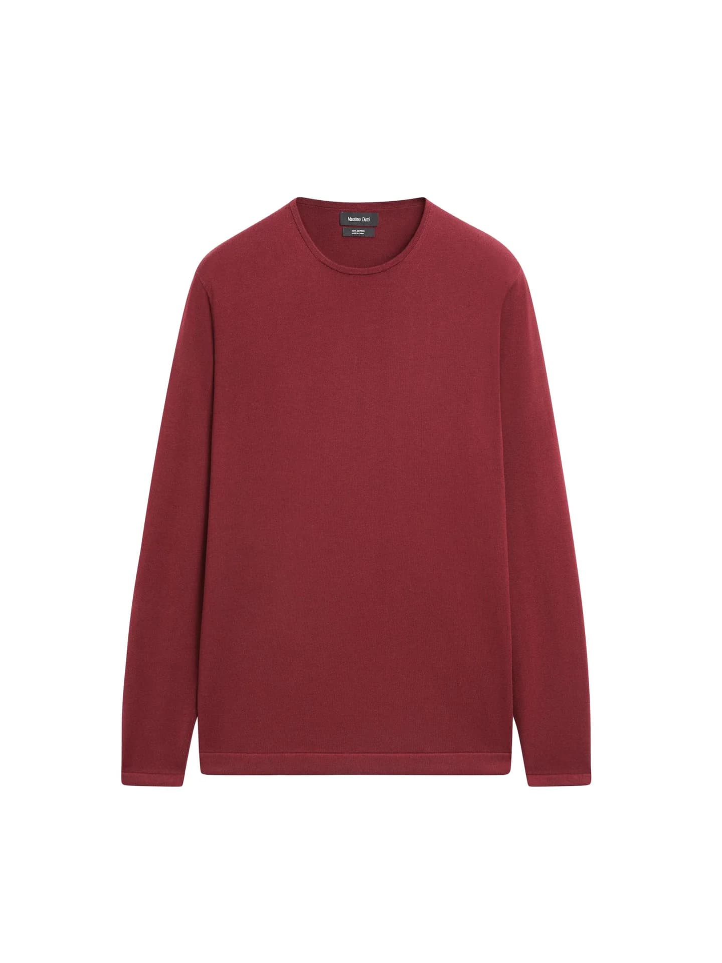 Вязаный свитер с круглым вырезом из хлопка. - фото 8