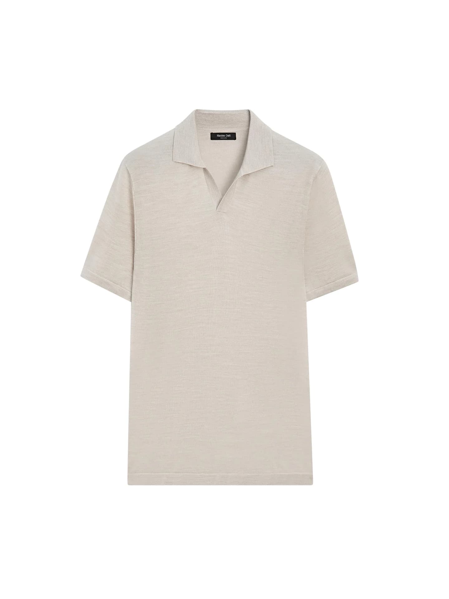 Трикотажная рубашка-поло с V-образным вырезом - фото 6