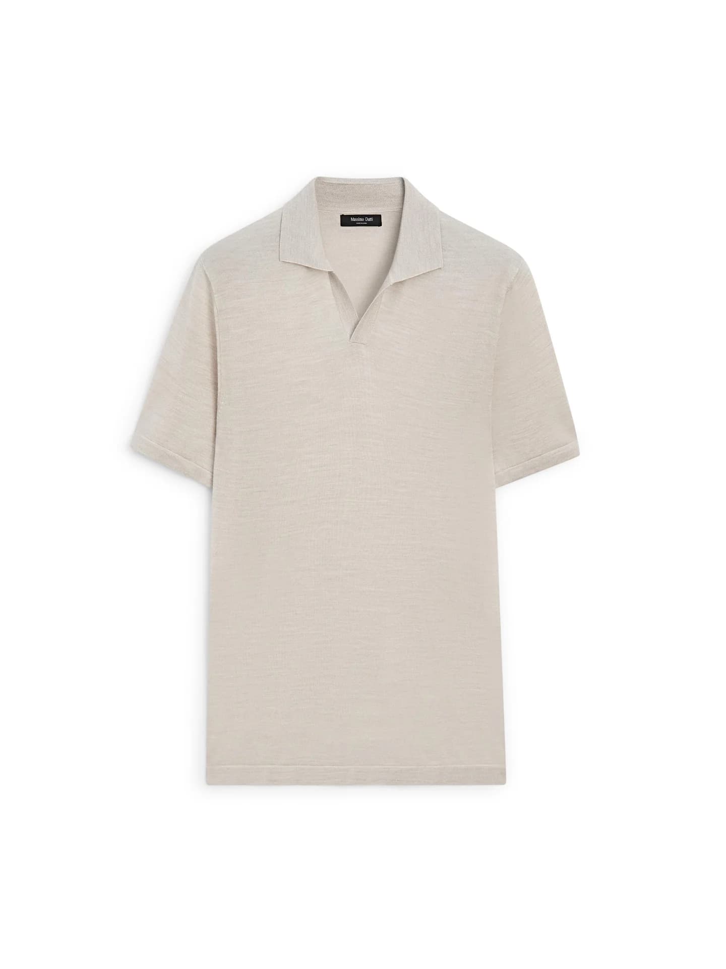 Трикотажная рубашка-поло с V-образным вырезом - фото 8