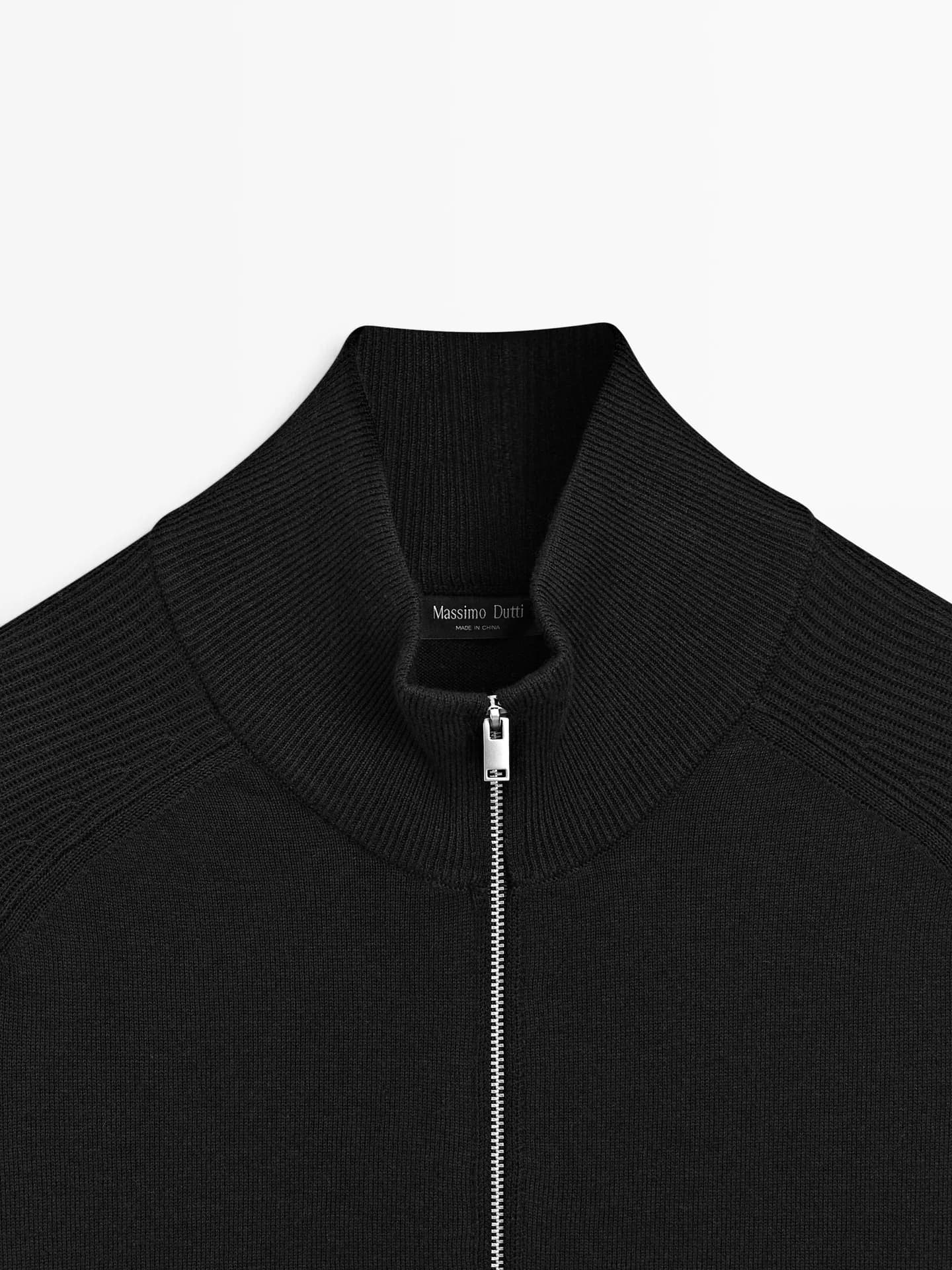 Вязаный кардиган из смесового хлопка с рукавами реглан. - фото 7