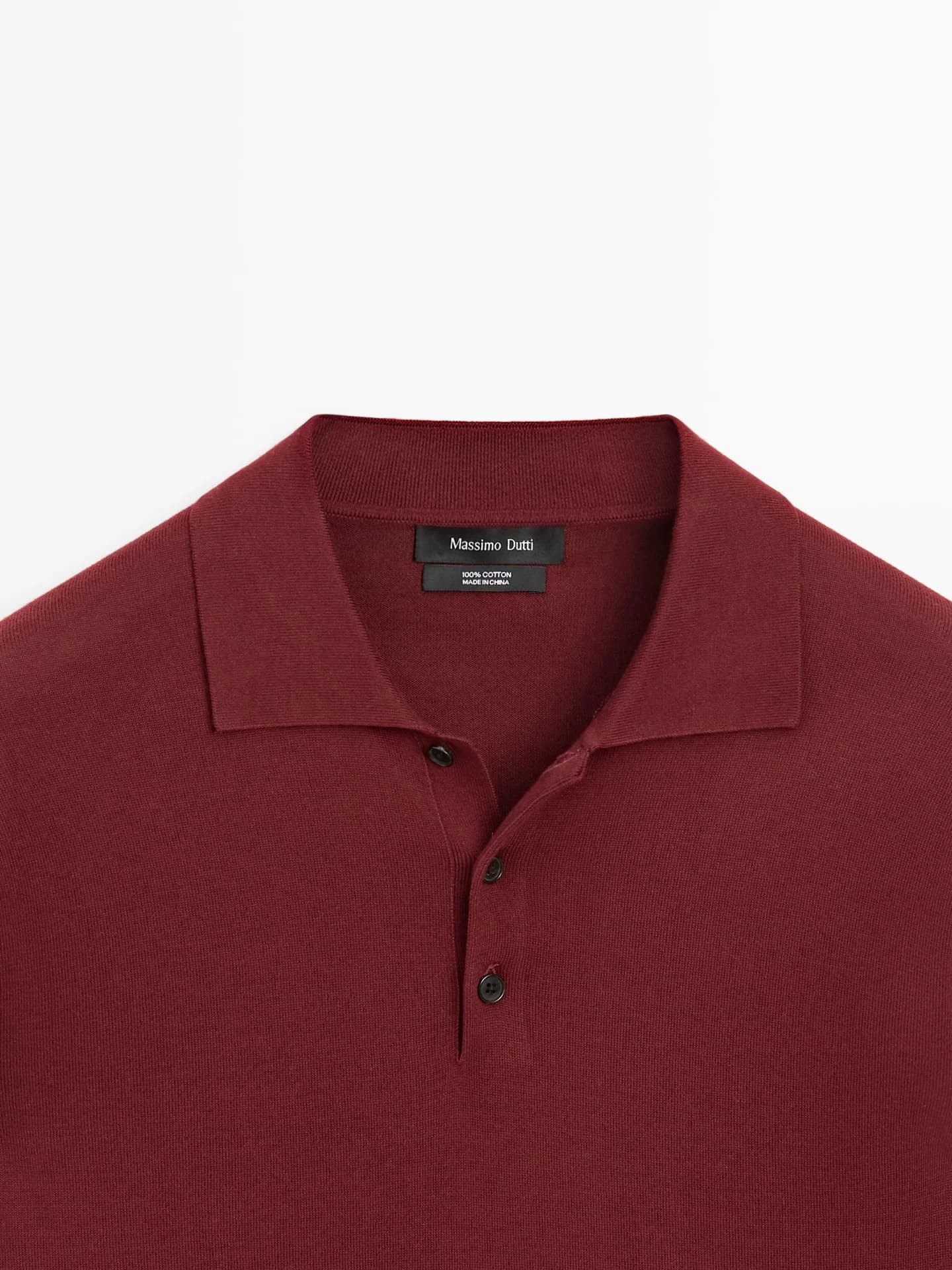 Свитер-поло хлопковой вязки - фото 2