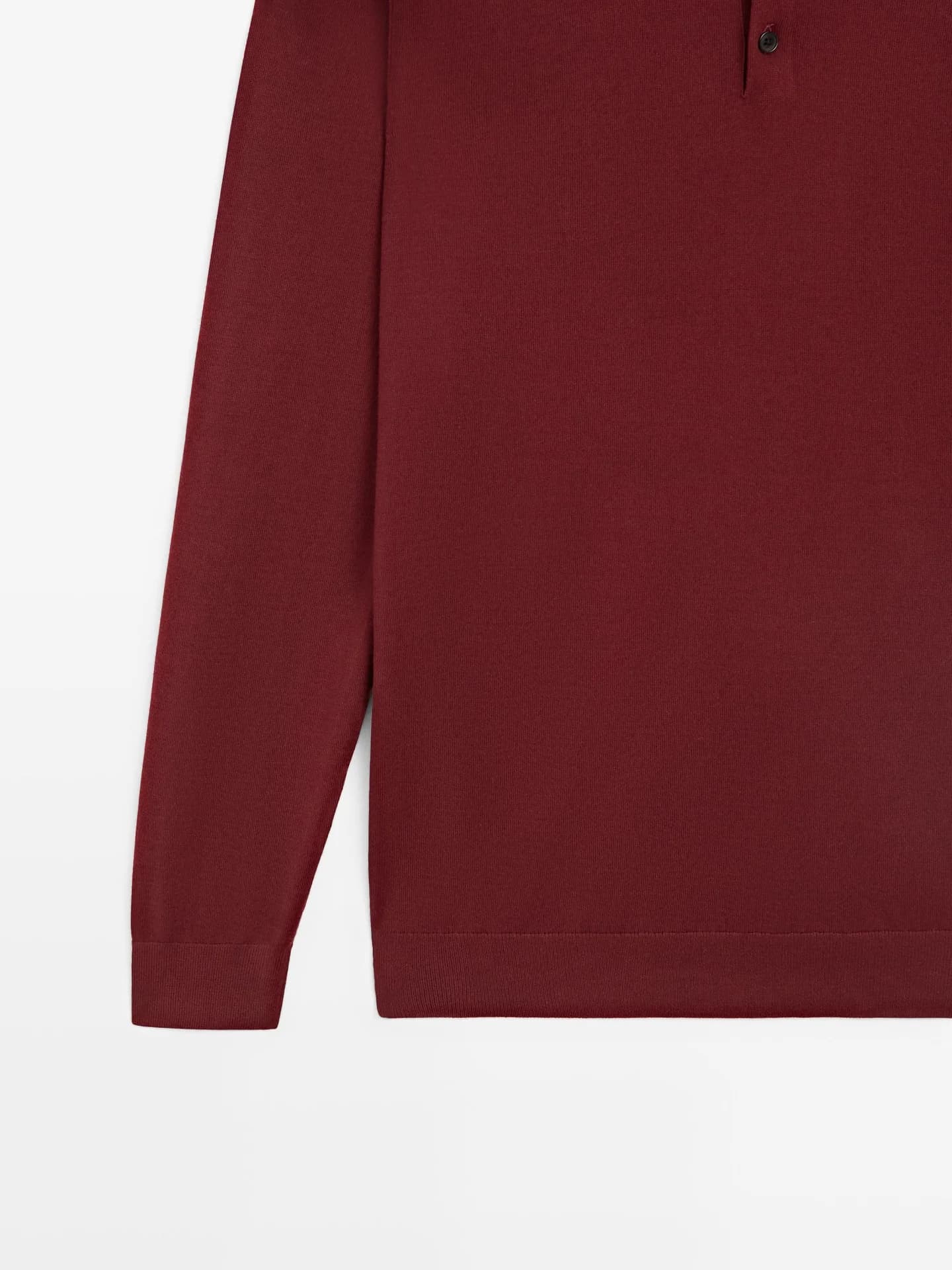 Свитер-поло хлопковой вязки - фото 4