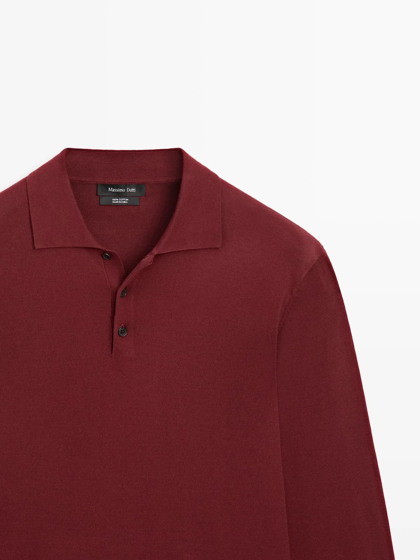 Свитер-поло хлопковой вязки - фото 7