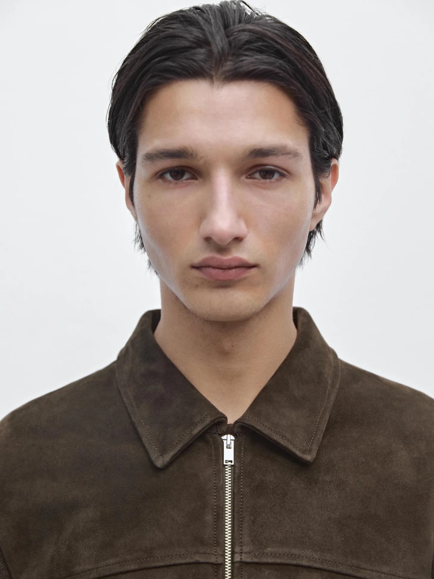 Куртка из хлопка в сочетании с кожей. - фото 4