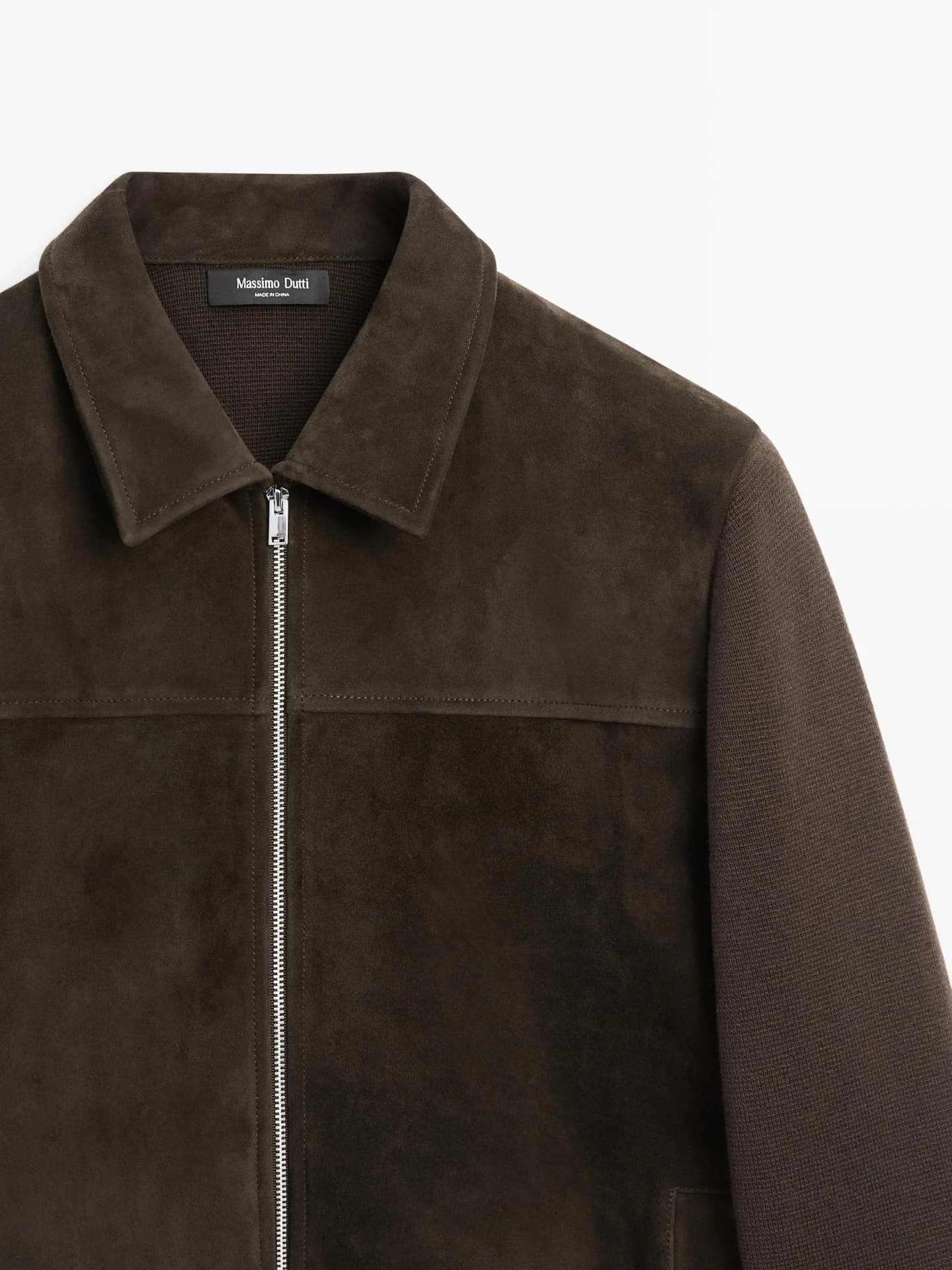 Куртка из хлопка в сочетании с кожей. - фото 10