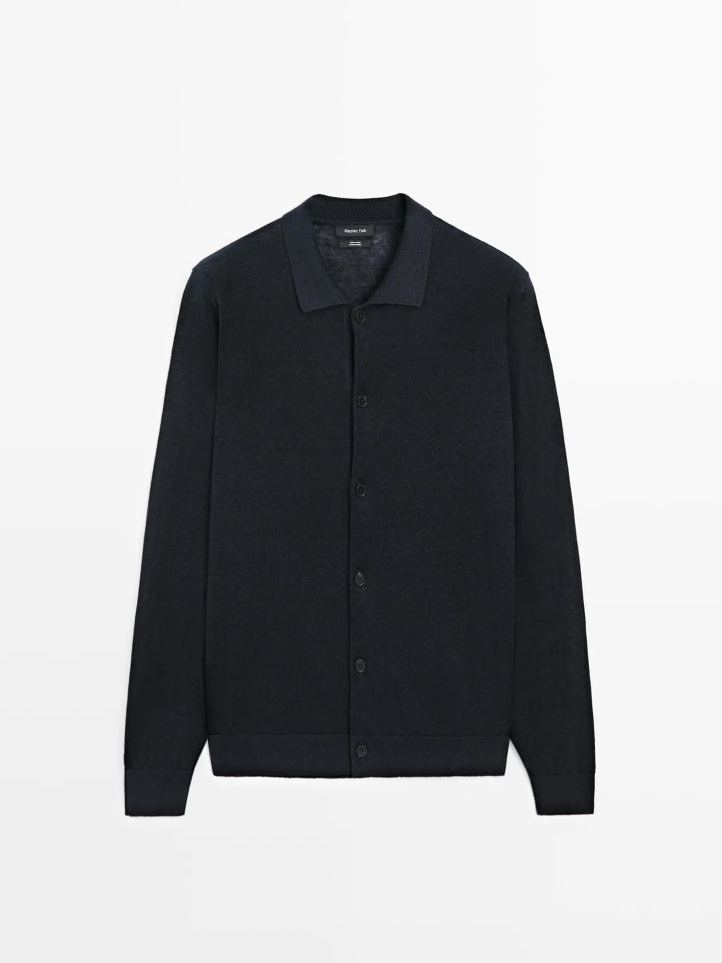 Вязаный льняной кардиган на пуговицах. - фото 3