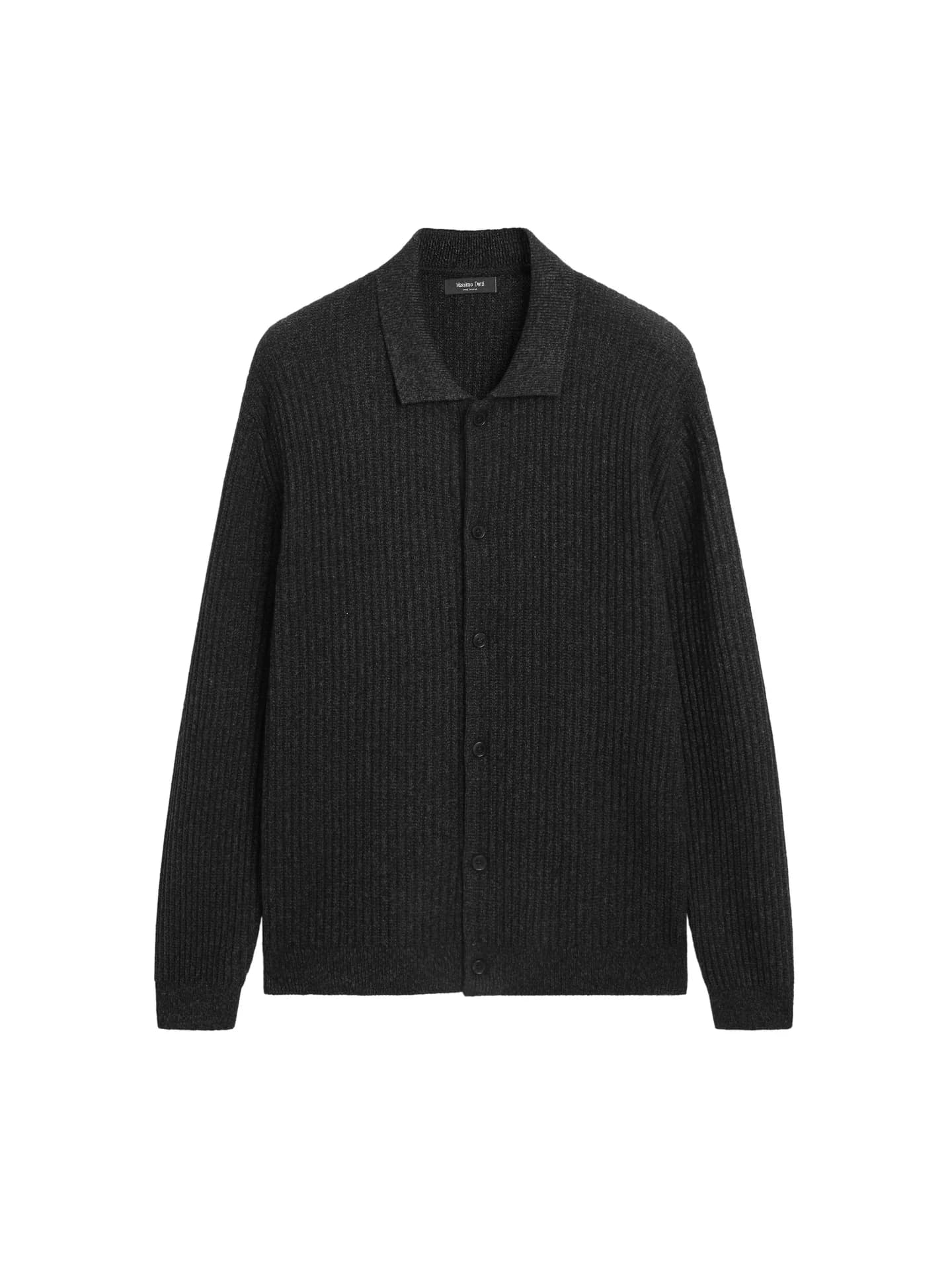 Вязаный кардиган из смеси хлопка и шерсти, застегивается на пуговицы. - фото 2