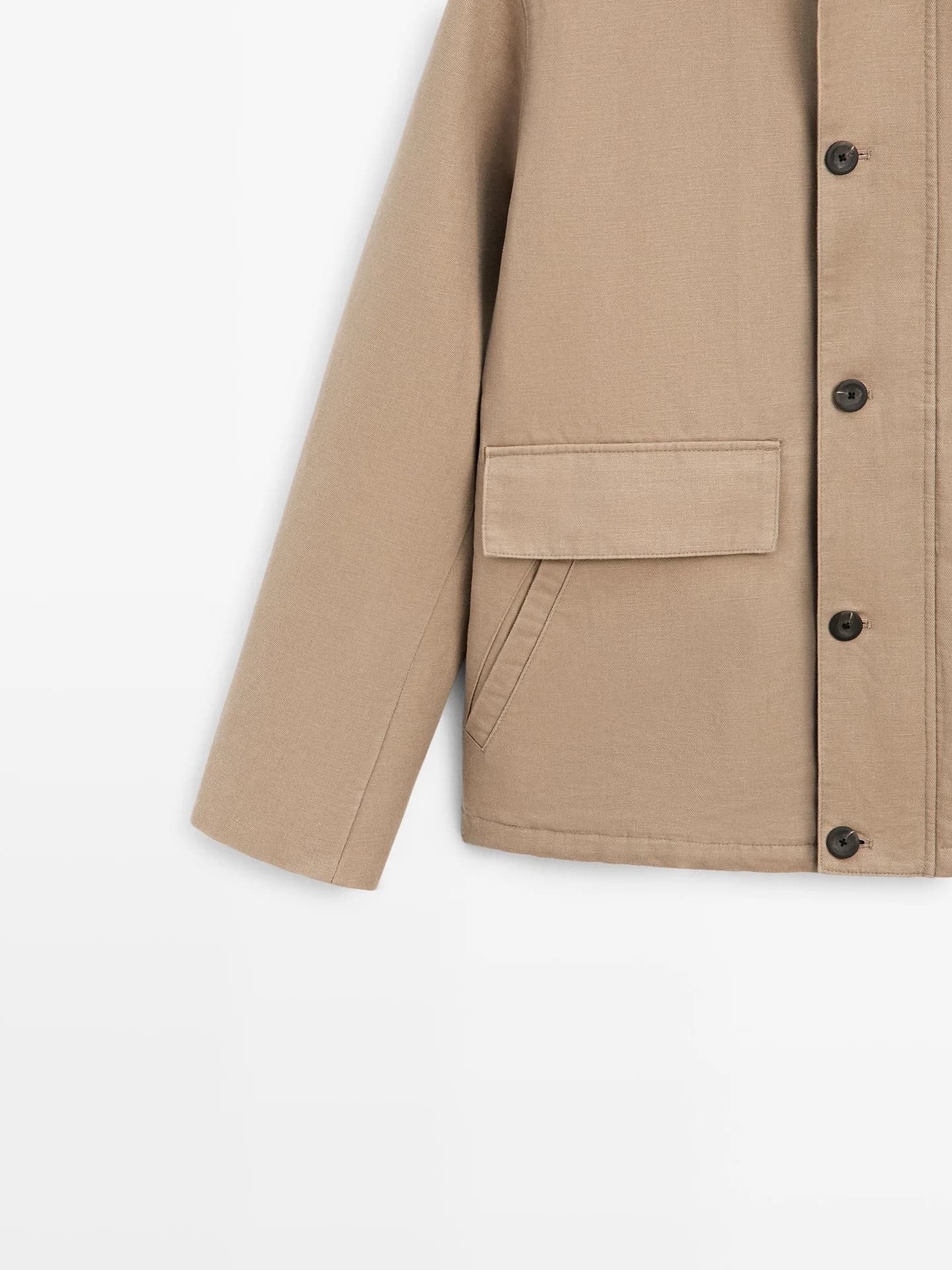 Льняной жакет с деталями - фото 7