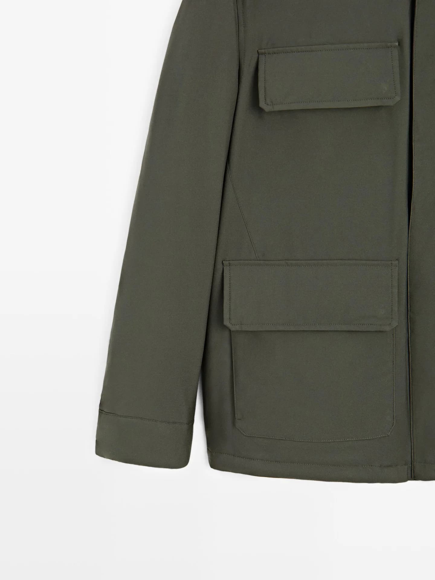 Гидрофобная стеганая куртка с карманами. - фото 7