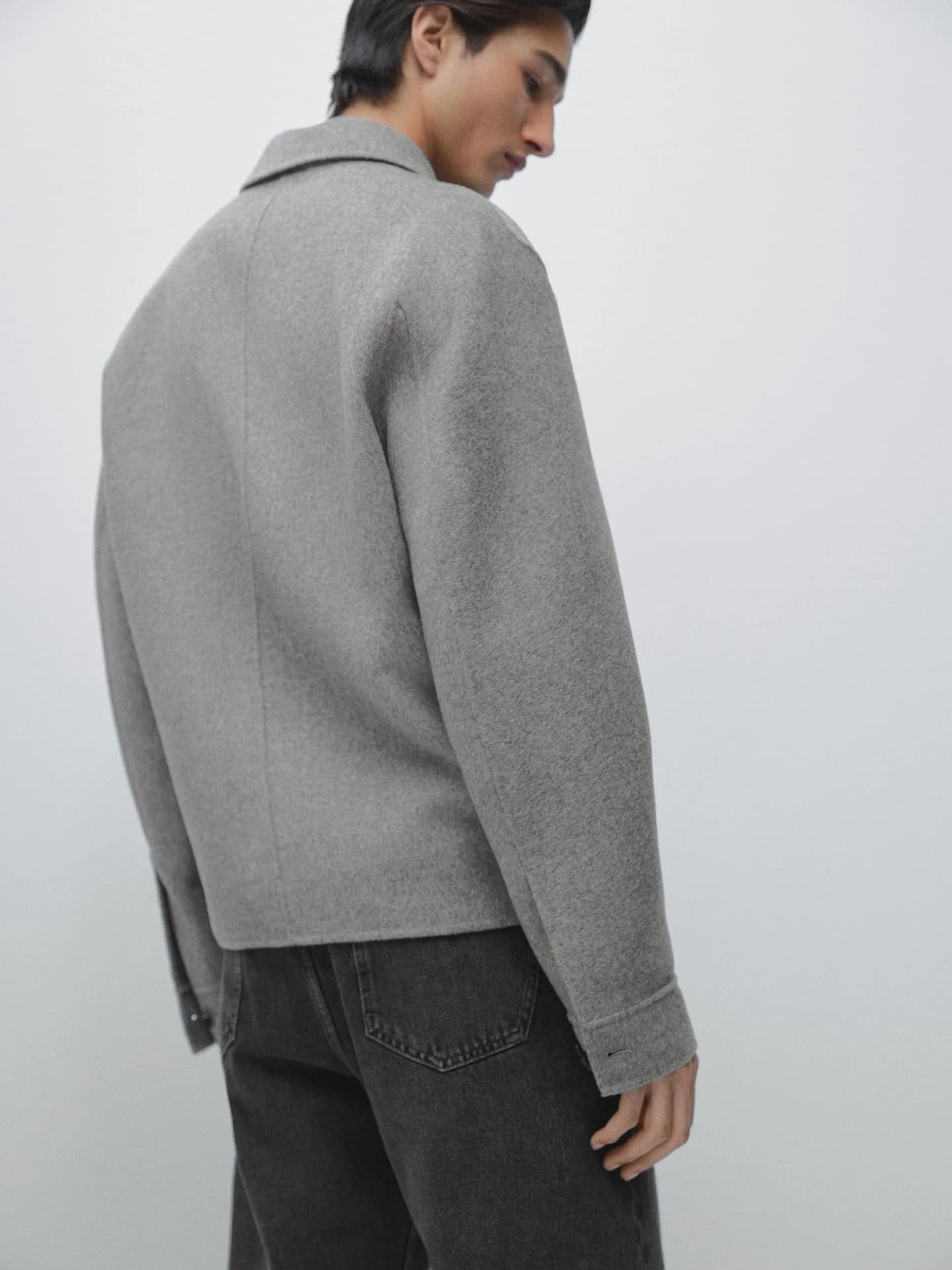 Верхняя рубашка с карманами из смесовой шерсти - фото 10