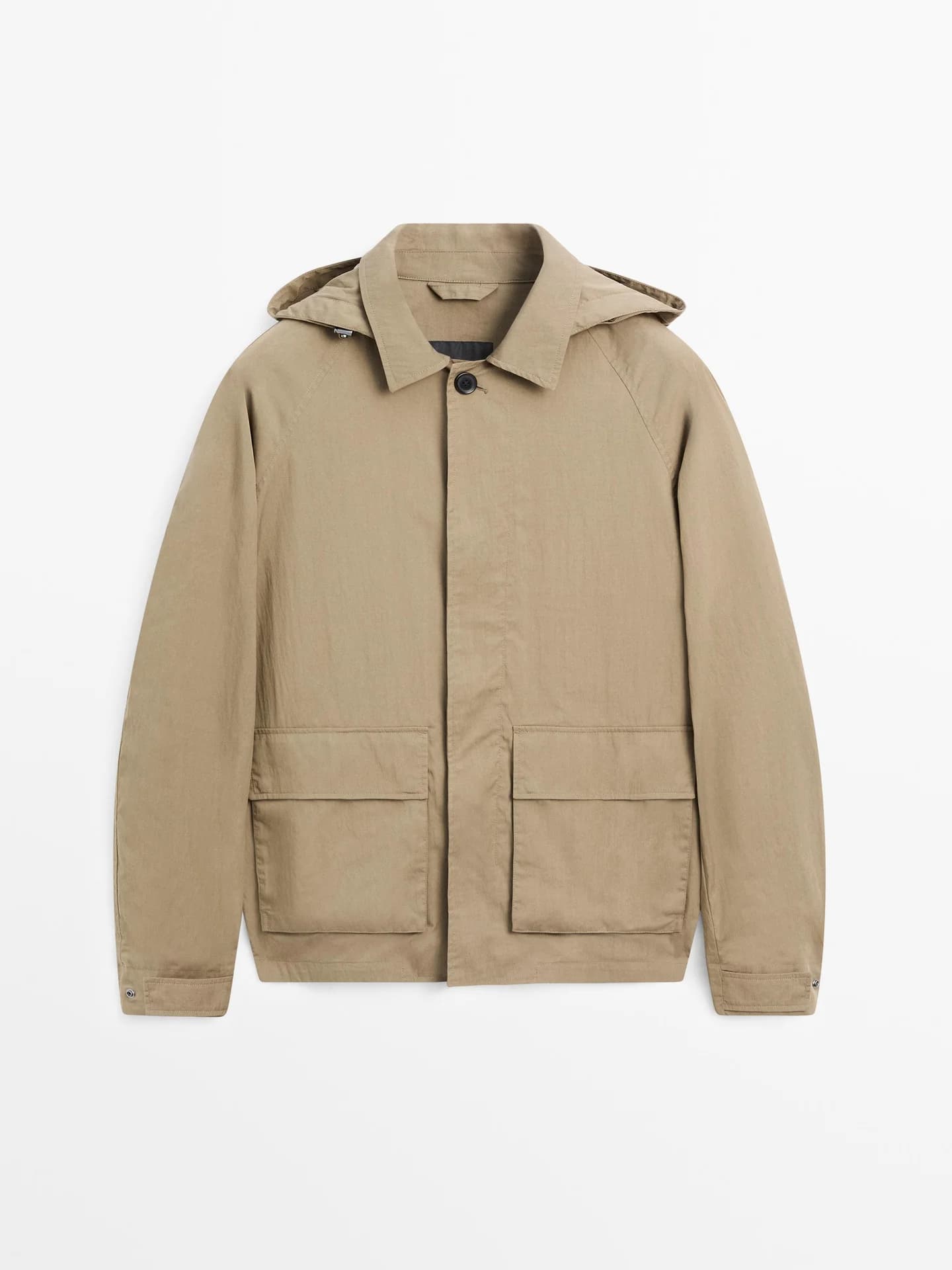 Парка из смесового хлопка с карманами - фото 4