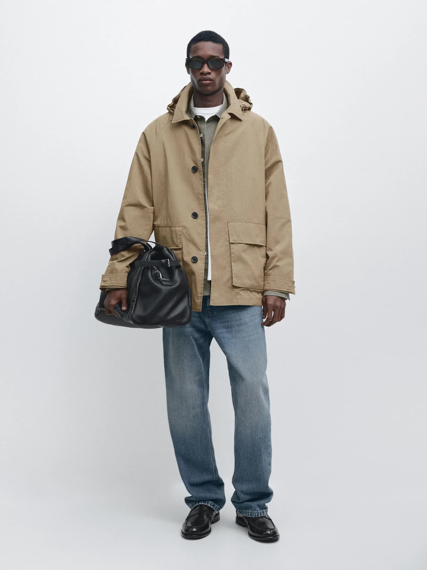 Парка из смесового хлопка с карманами - фото 10