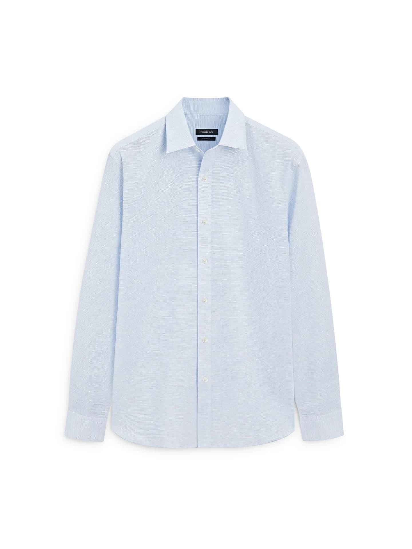 Рубашка обычного кроя с льном - фото 6