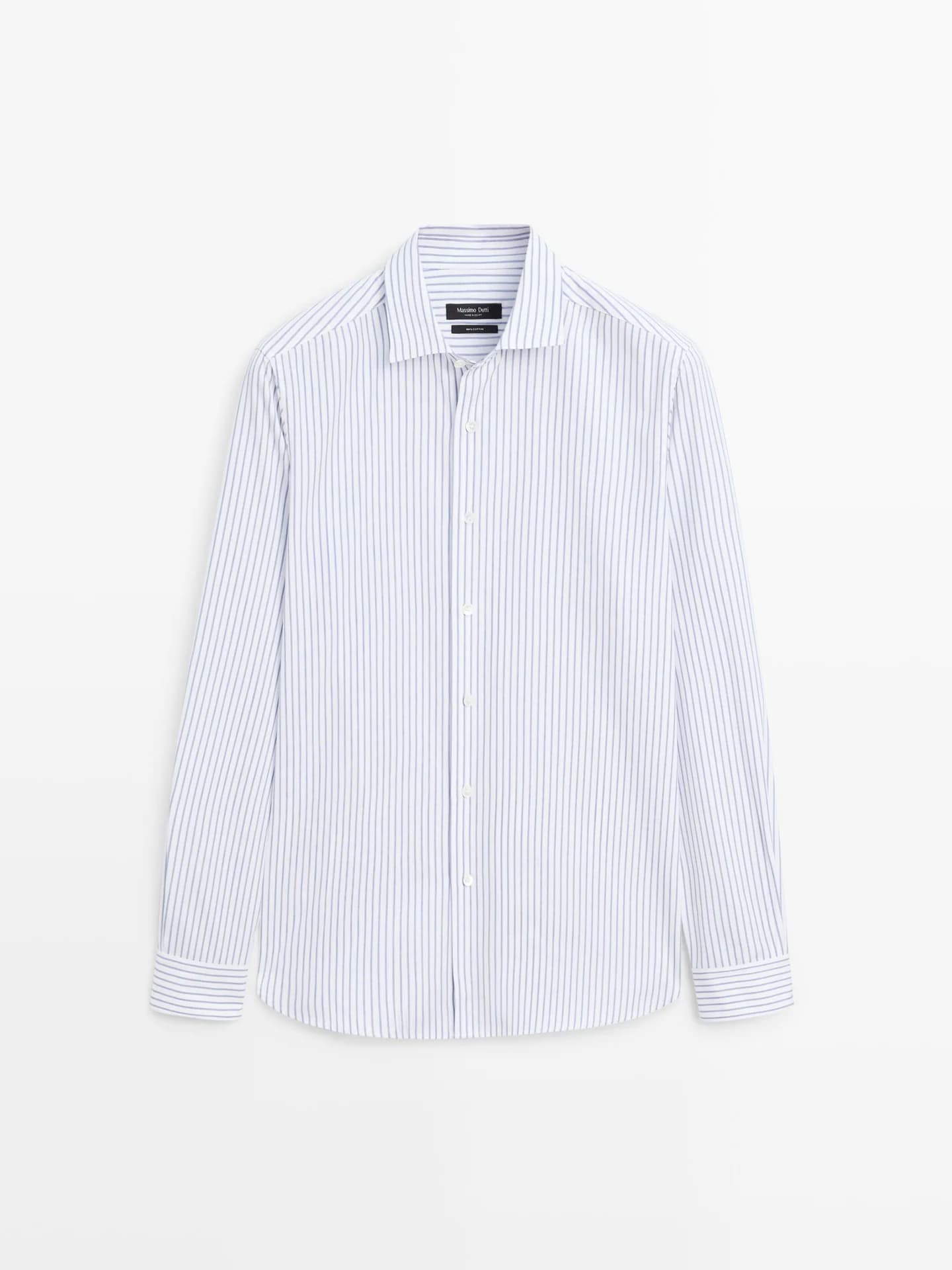 Полосатая рубашка обычного кроя - фото 6