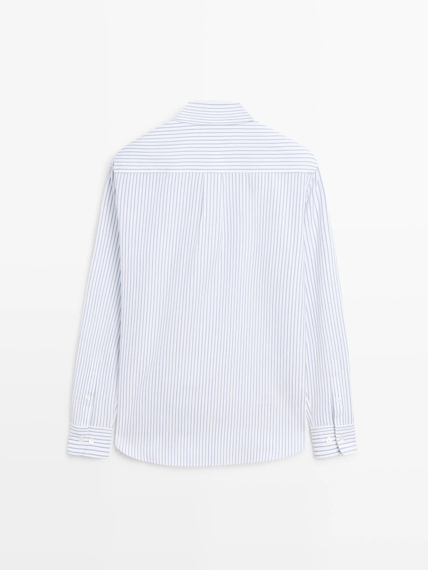 Полосатая рубашка обычного кроя - фото 7