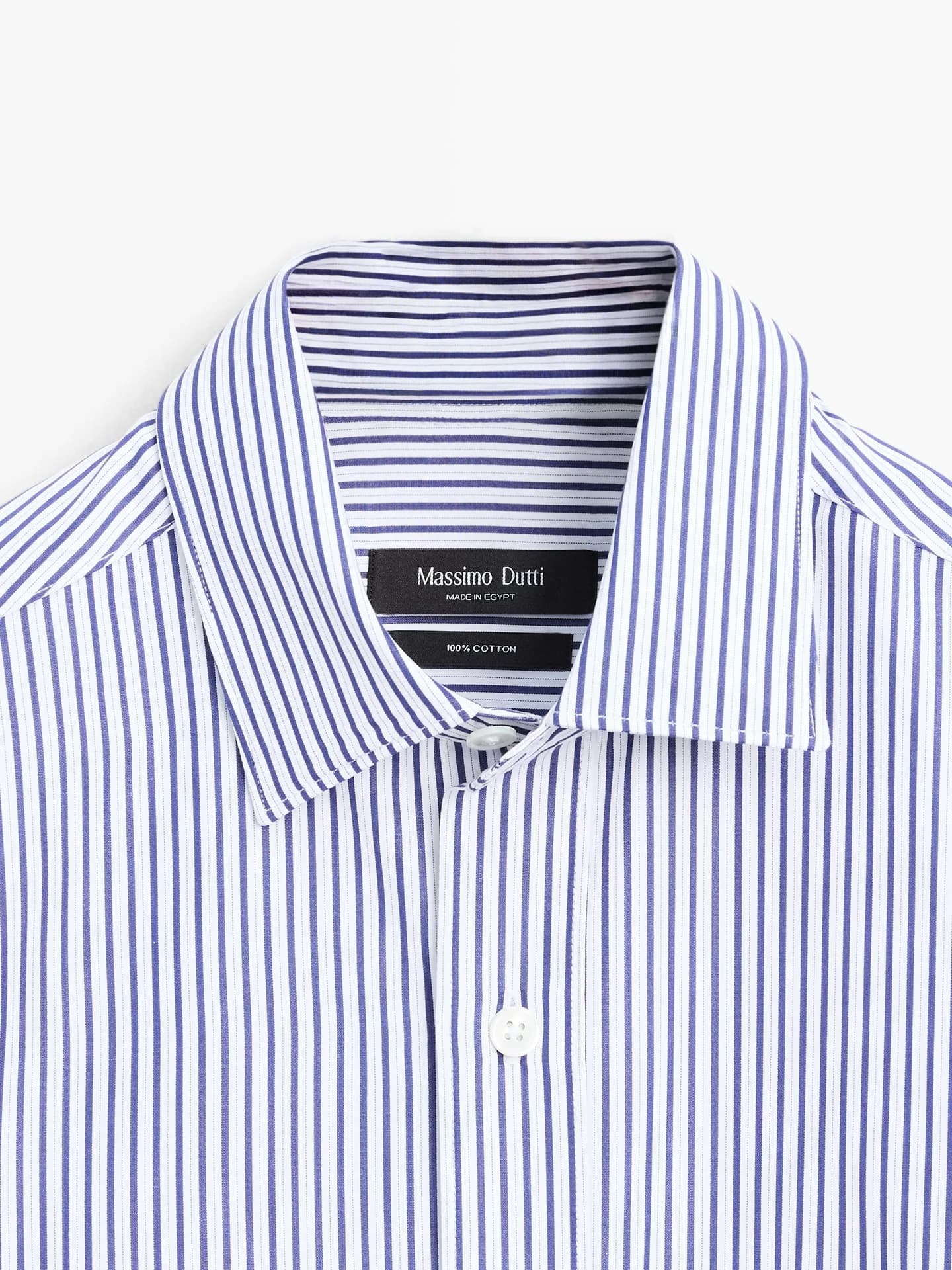 Рубашка в полоску стандартного кроя, 100% хлопок. - фото 2