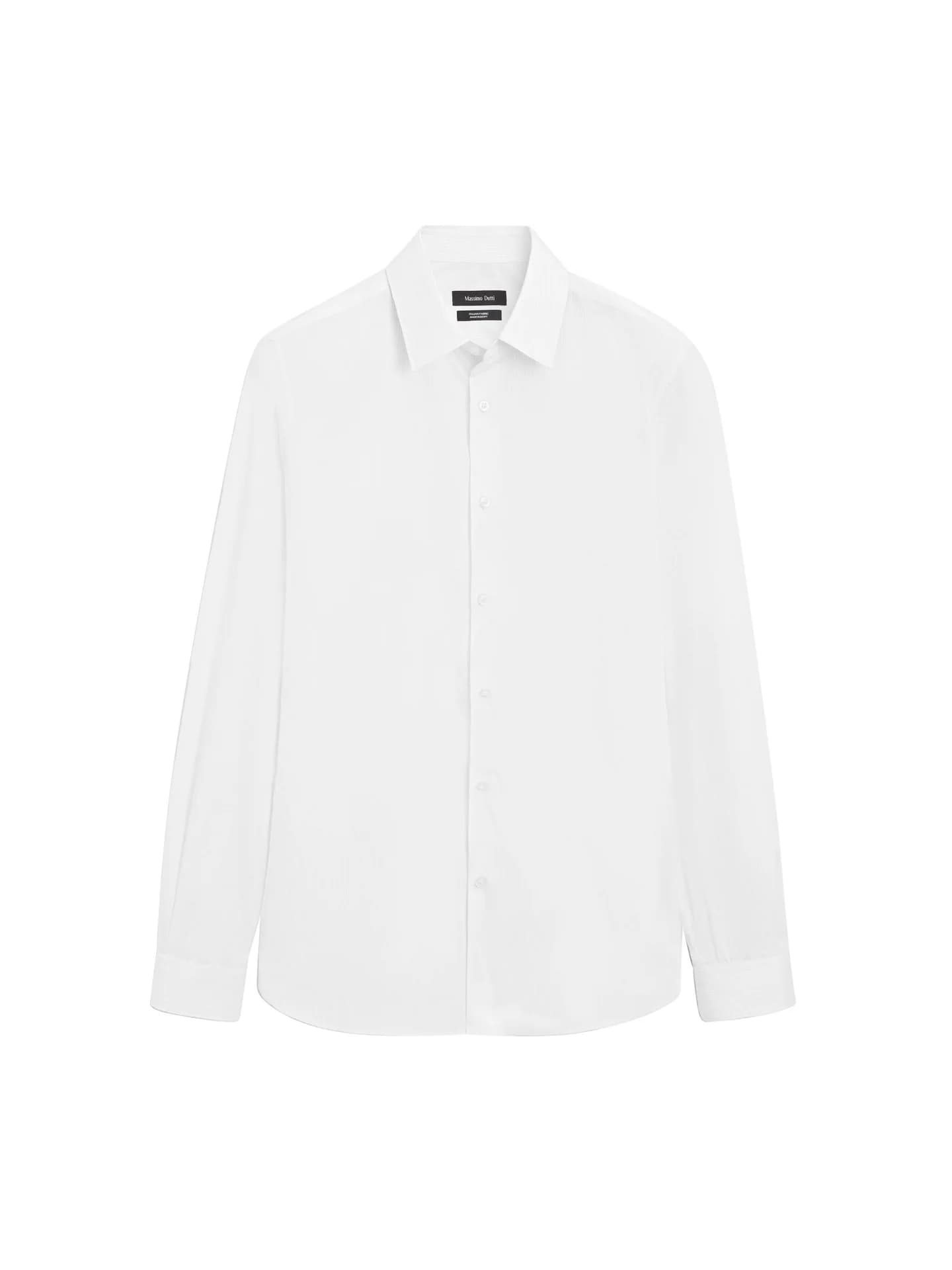 Рубашка приталенного кроя из 100% хлопкового поплина. - фото 4