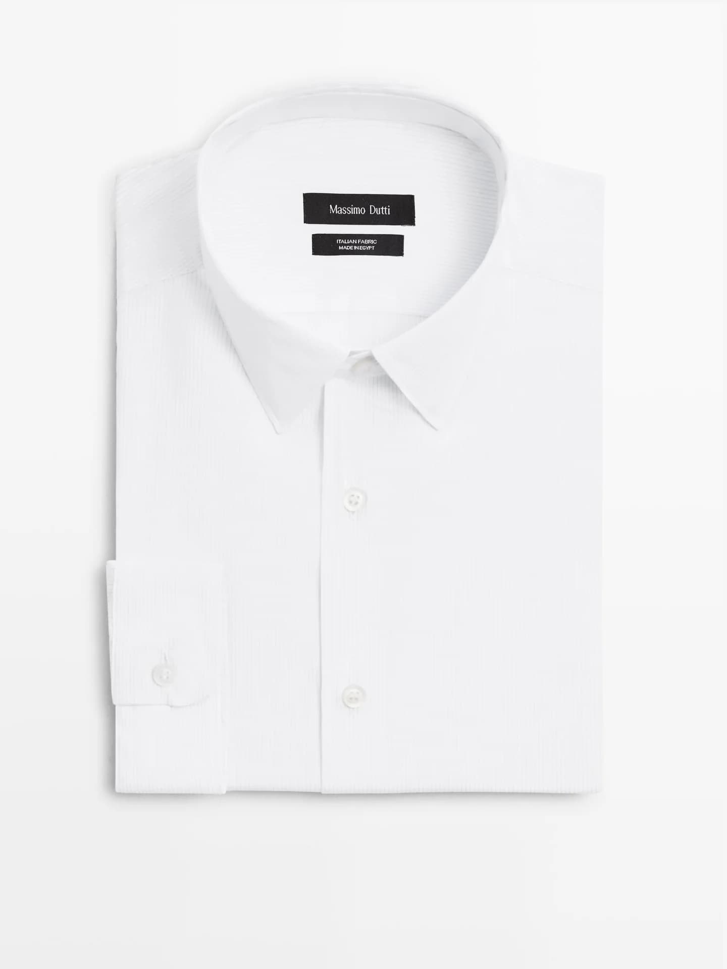 Рубашка приталенного кроя из 100% хлопкового поплина. - фото 8