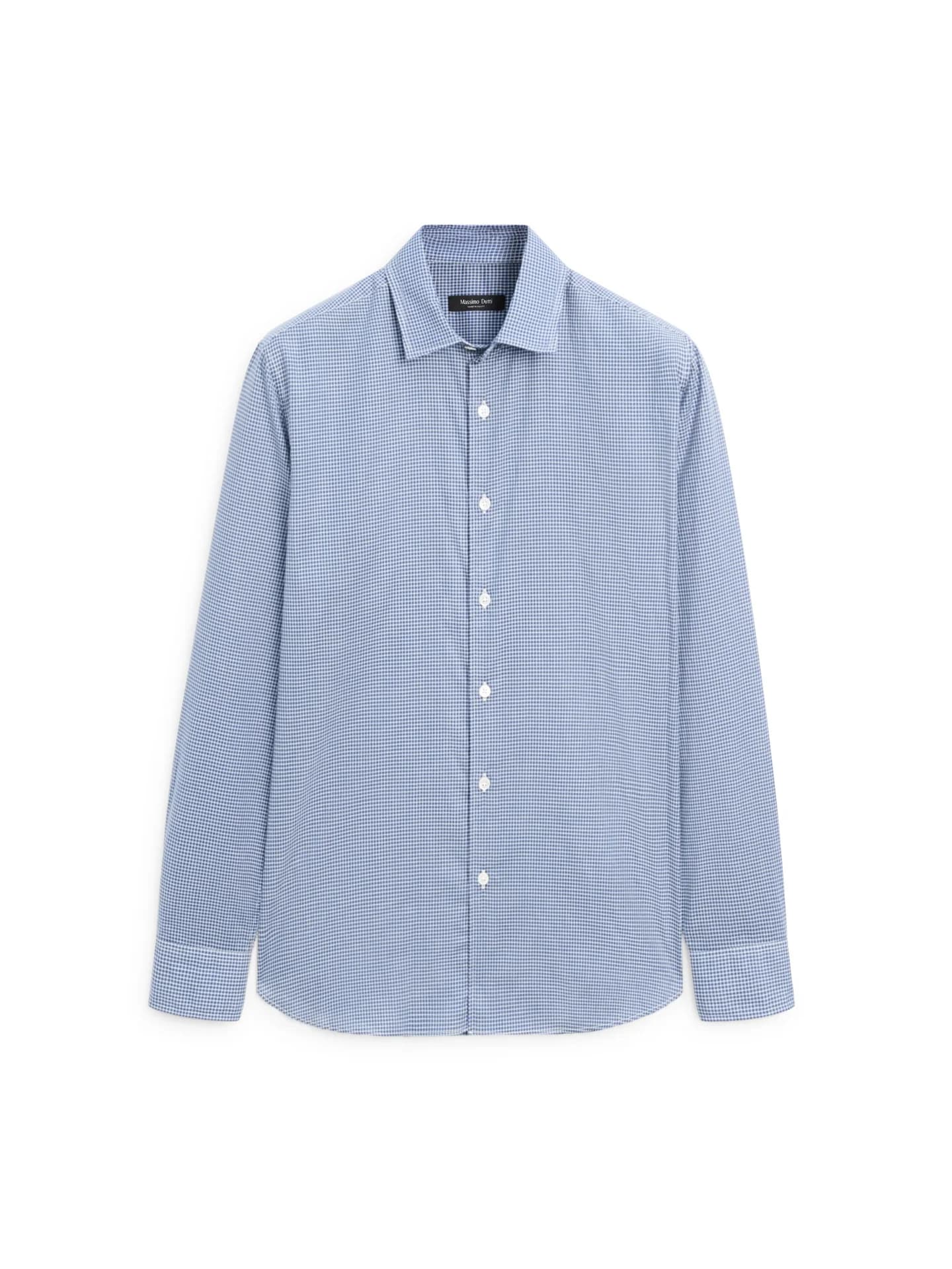 Рубашка стандартного кроя в клетку, 100 % хлопок. - фото 6