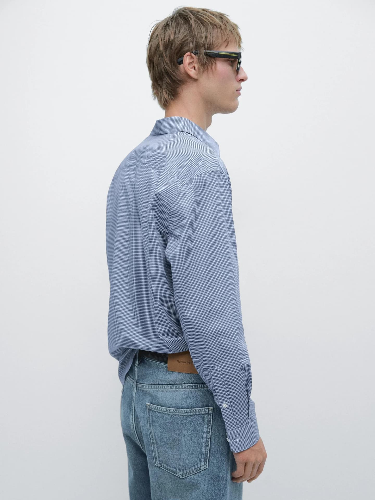 Рубашка стандартного кроя в клетку, 100 % хлопок. - фото 10