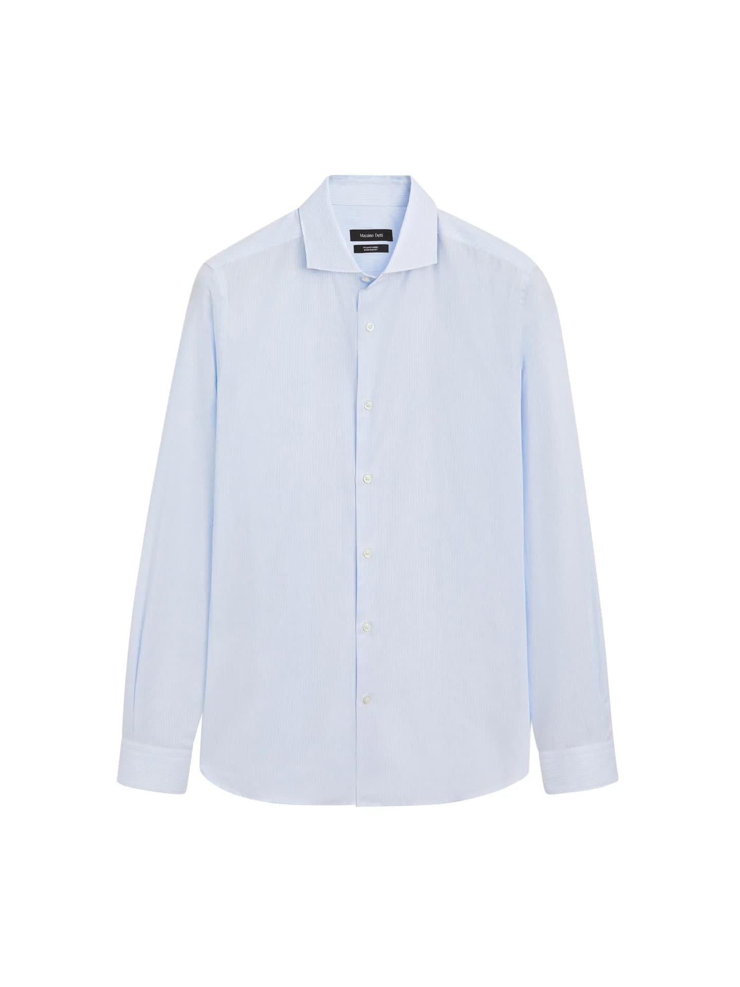 Рубашка приталенного кроя, 100% хлопок. - фото 3