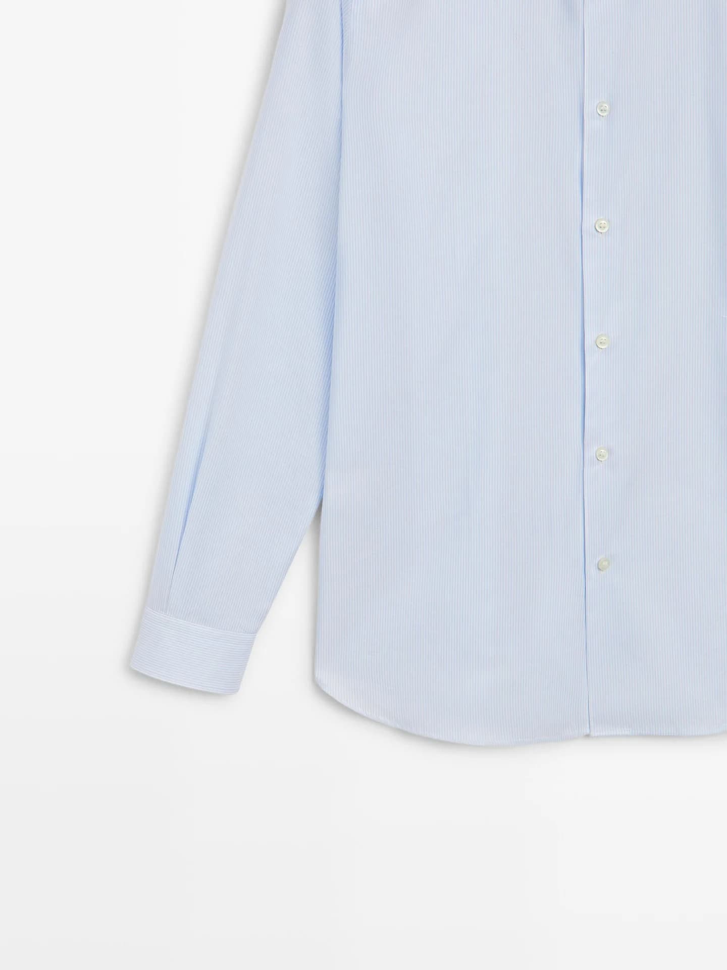 Рубашка приталенного кроя, 100% хлопок. - фото 4