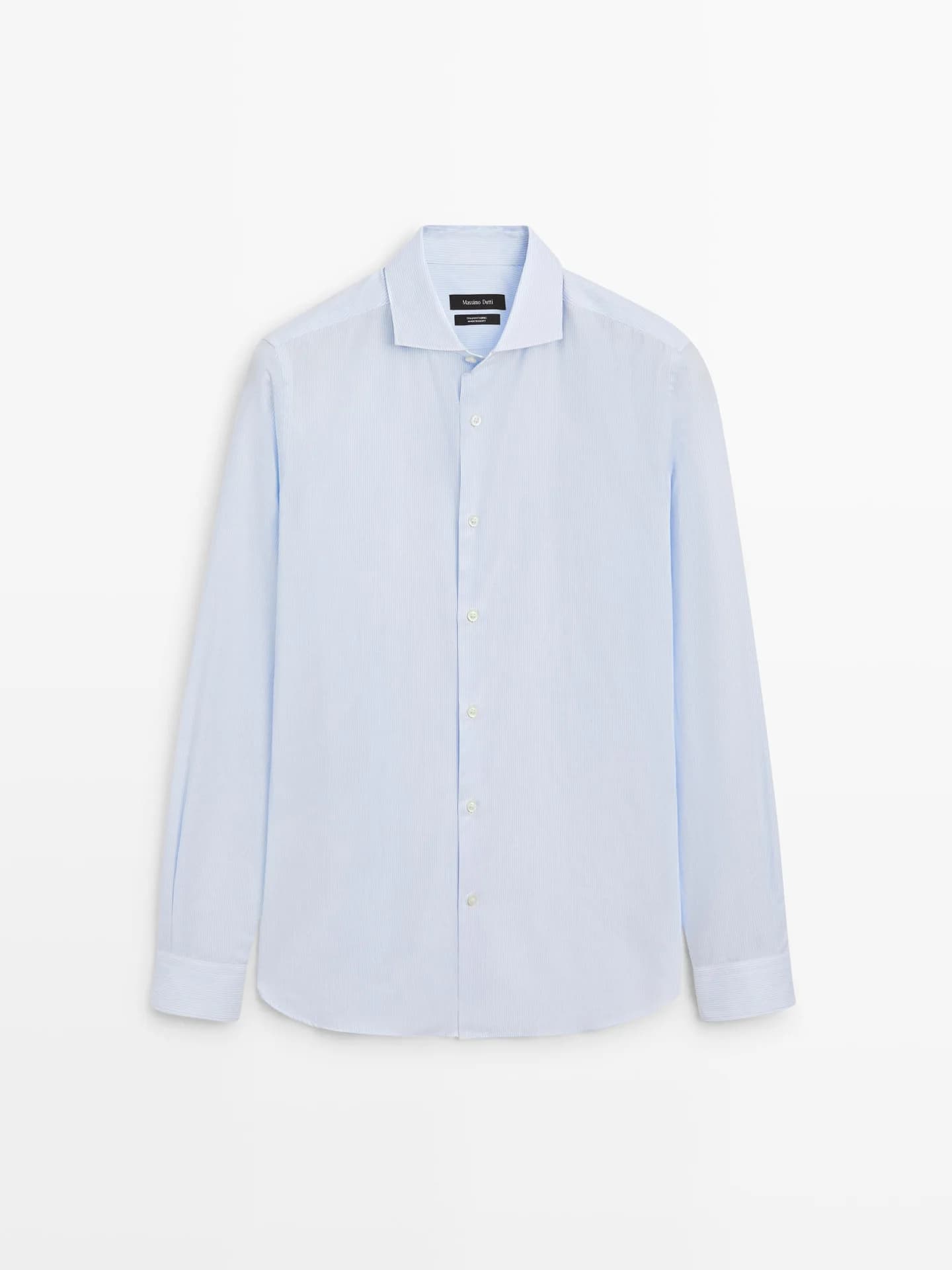 Рубашка приталенного кроя, 100% хлопок. - фото 5