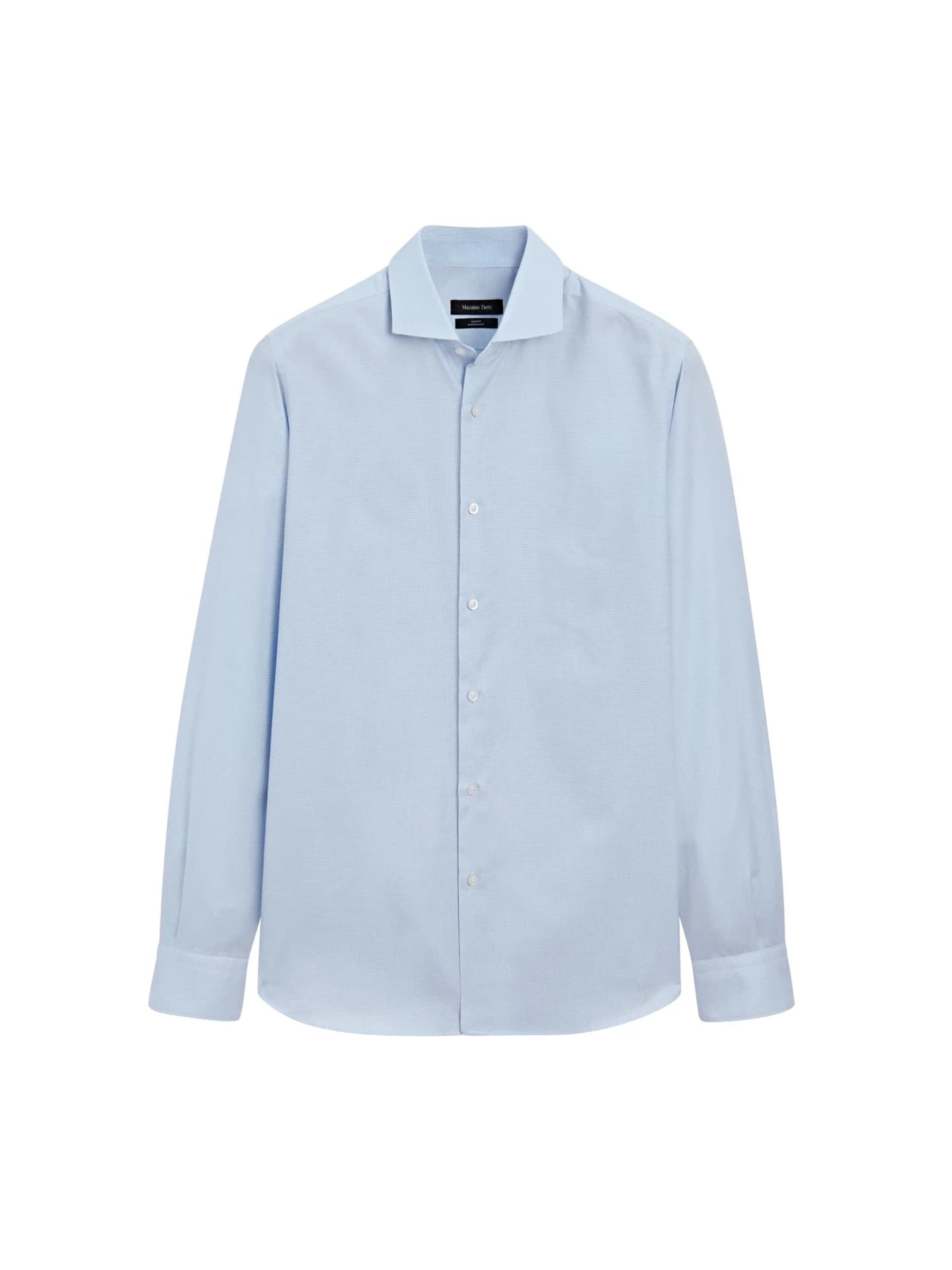 Рубашка приталенного кроя из 100% хлопка с мелким клетчатым узором. - фото 6