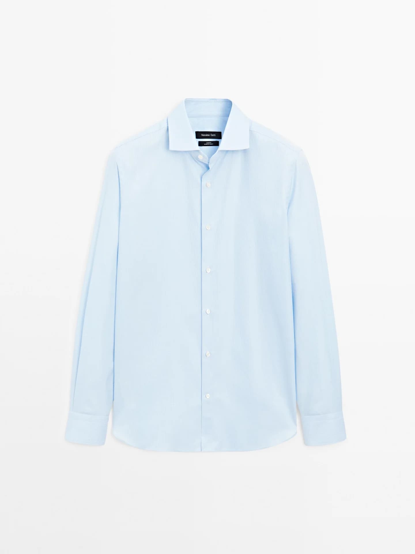 Рубашка узкого кроя в полоску