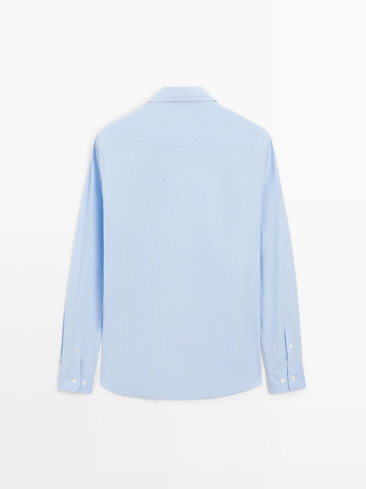 Рубашка стандартного кроя из полосатого поплина