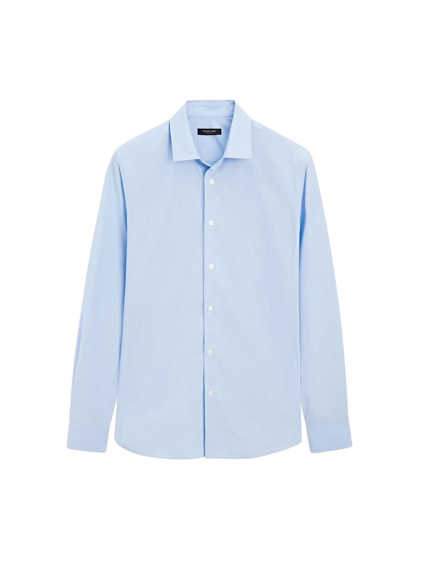 Рубашка стандартного кроя из полосатого поплина - фото 6