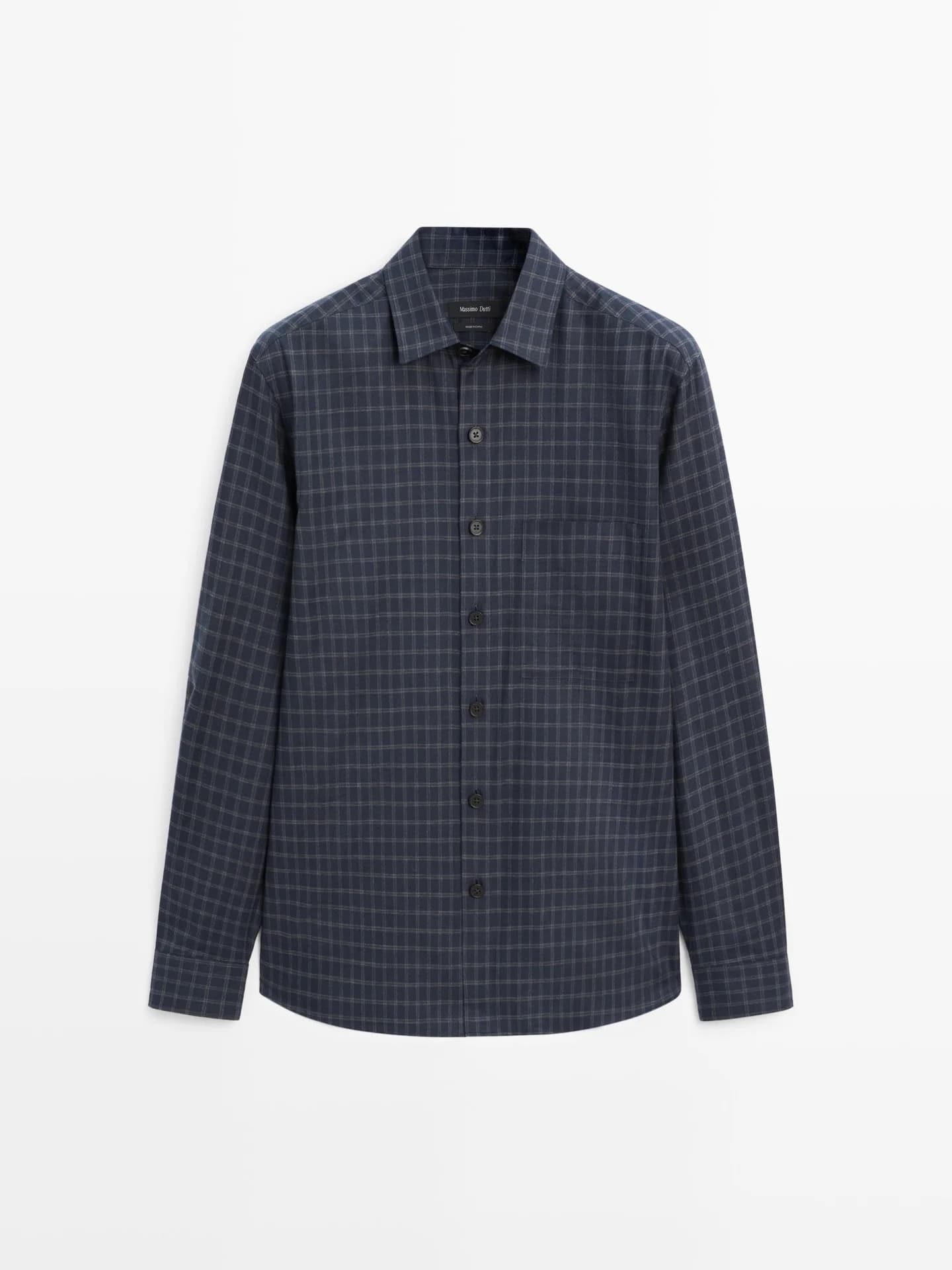 клетчатая рубашка свободного кроя - фото 9