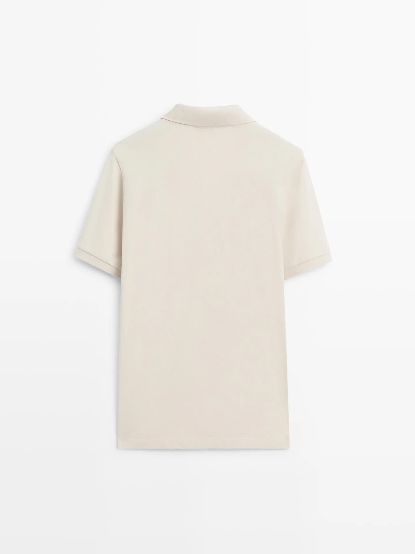 Хлопковая рубашка-поло с тонкой текстурой - фото 2