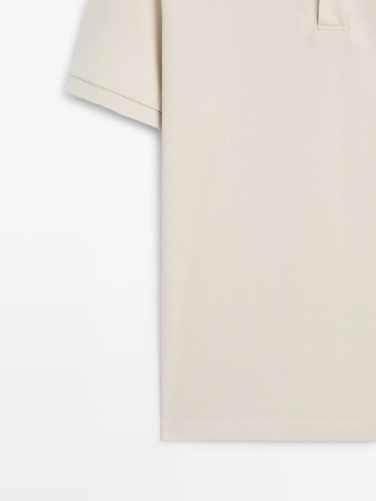 Хлопковая рубашка-поло с тонкой текстурой - фото 7