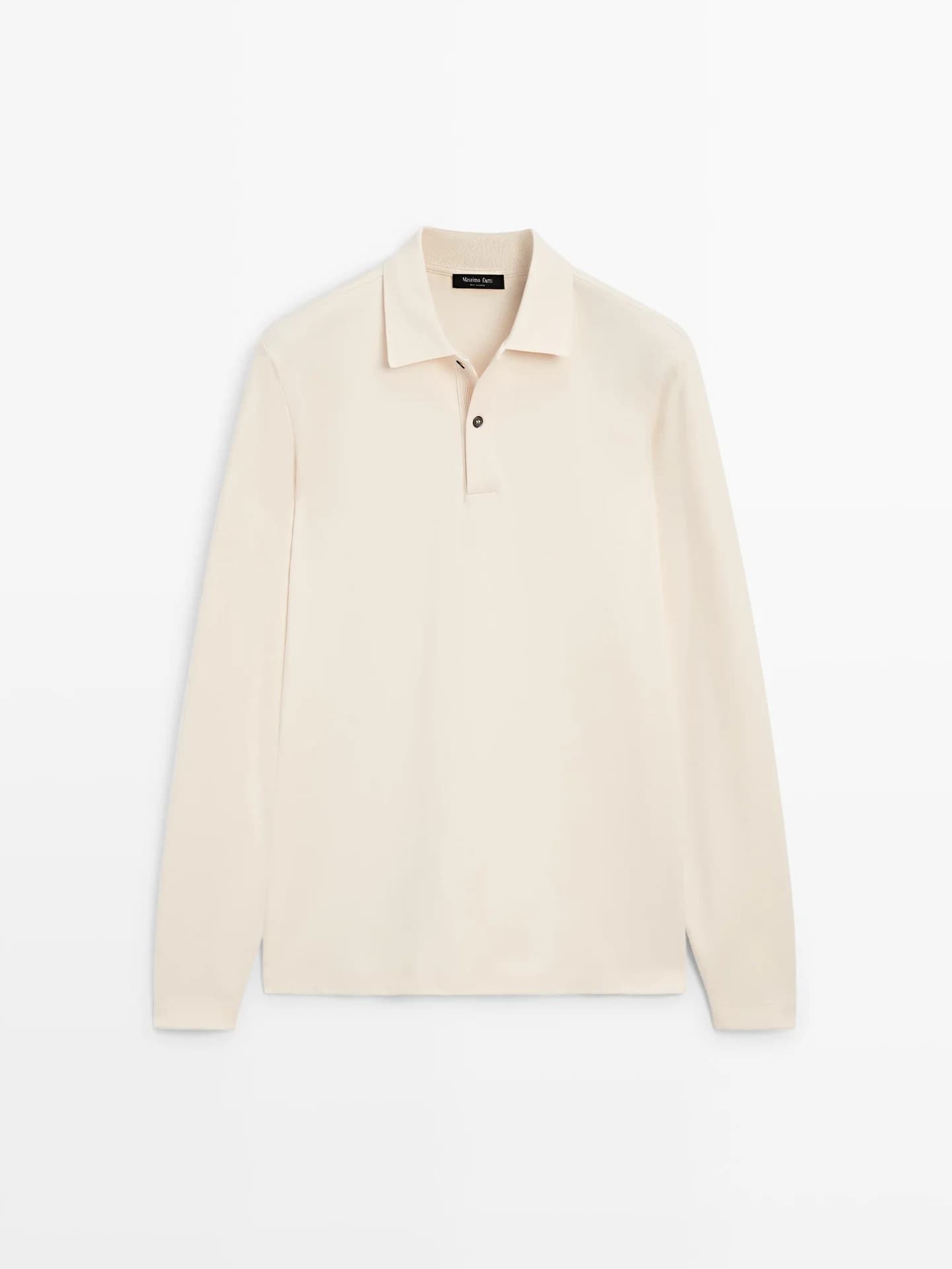 Рубашка-поло с длинными рукавами и ребристой отделкой - фото 6