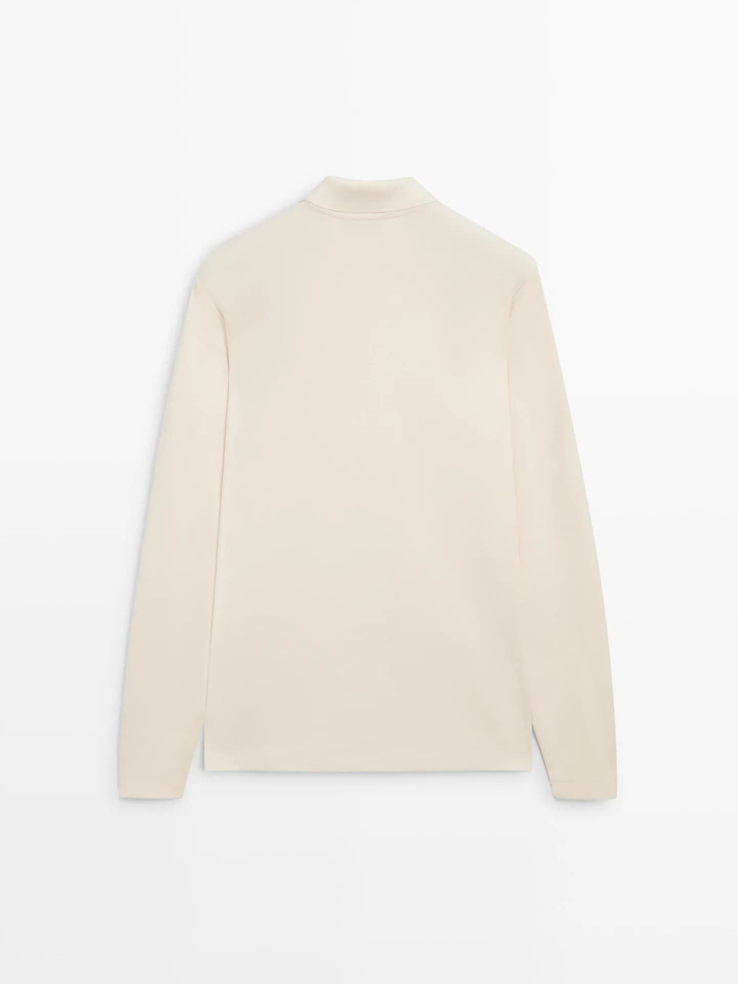 Рубашка-поло с длинными рукавами и ребристой отделкой - фото 9