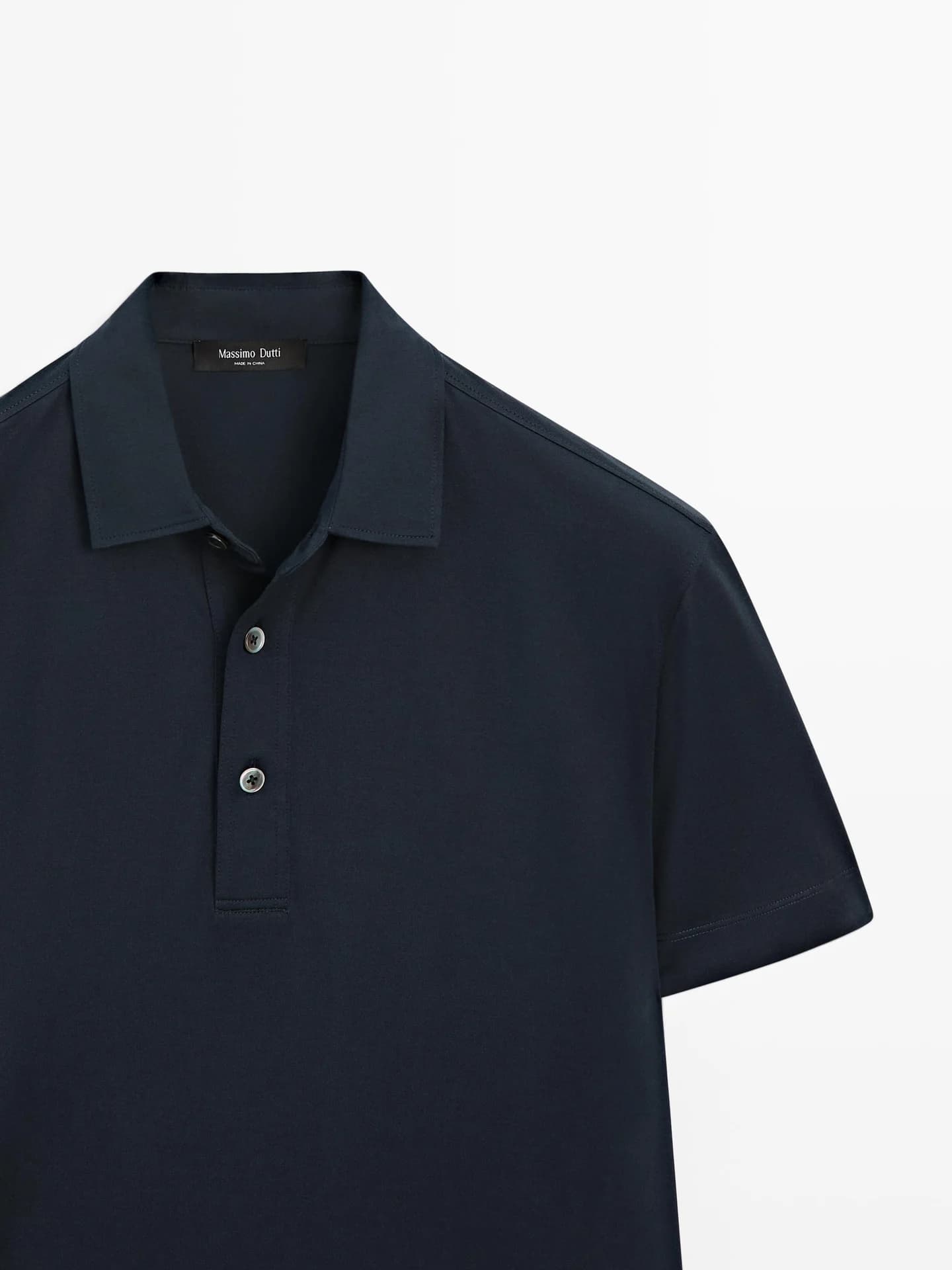 Рубашка-поло из смесового хлопка с короткими рукавами - фото 7