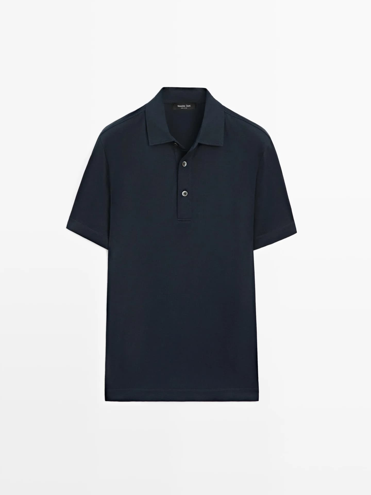 Рубашка-поло из смесового хлопка с короткими рукавами - фото 9
