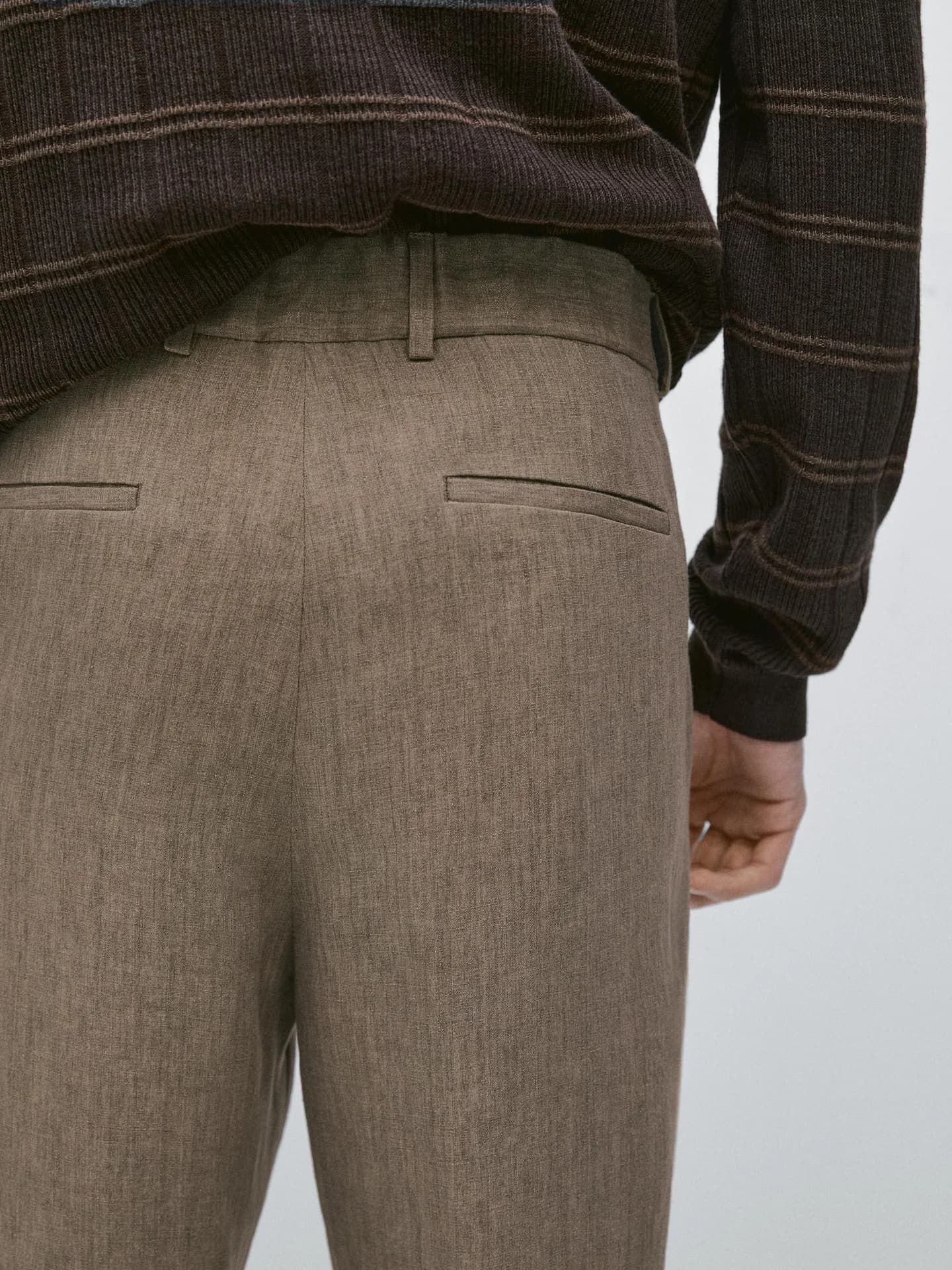 Льняные костюмные брюки - фото 4