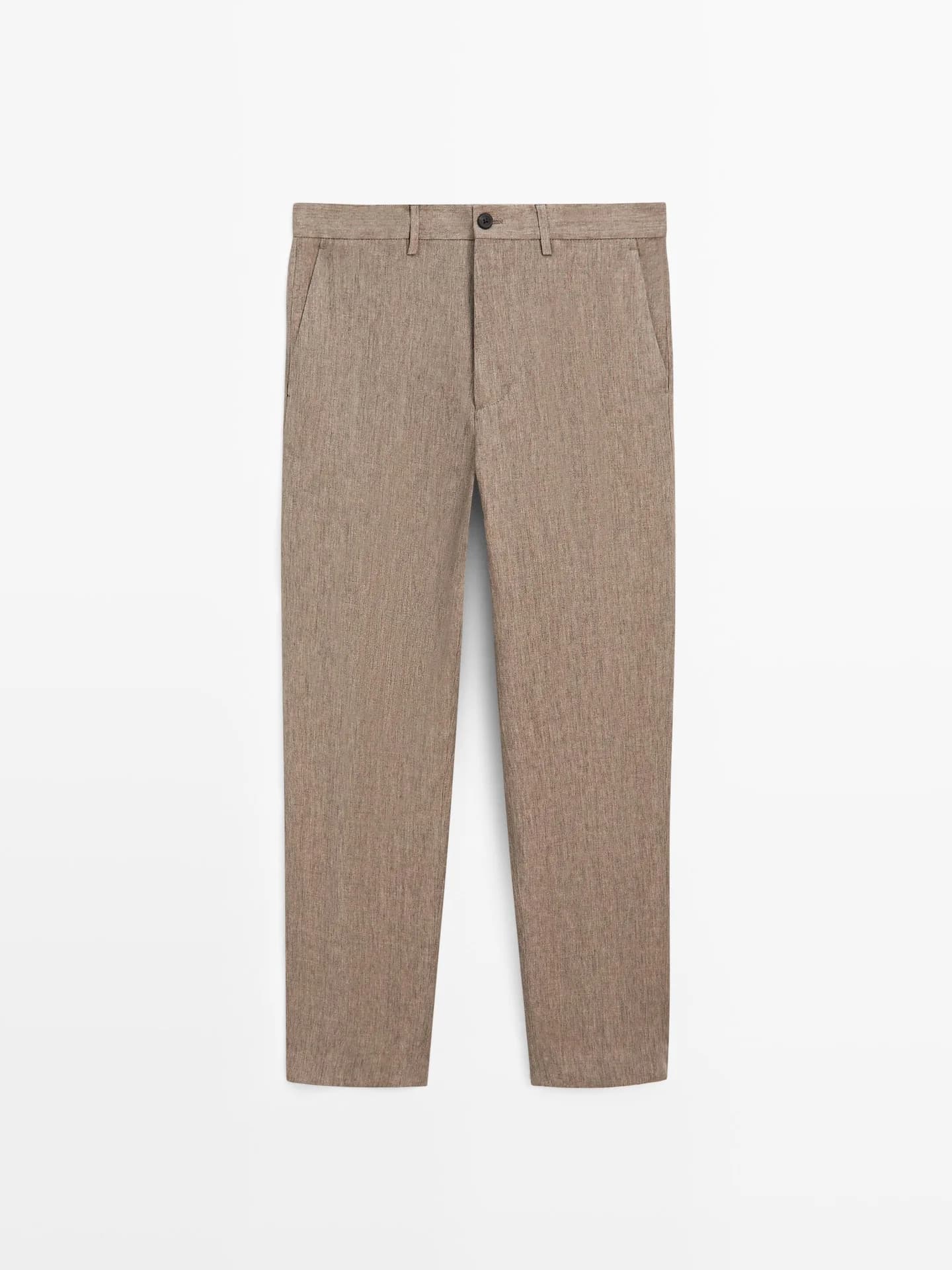 Льняные костюмные брюки - фото 10
