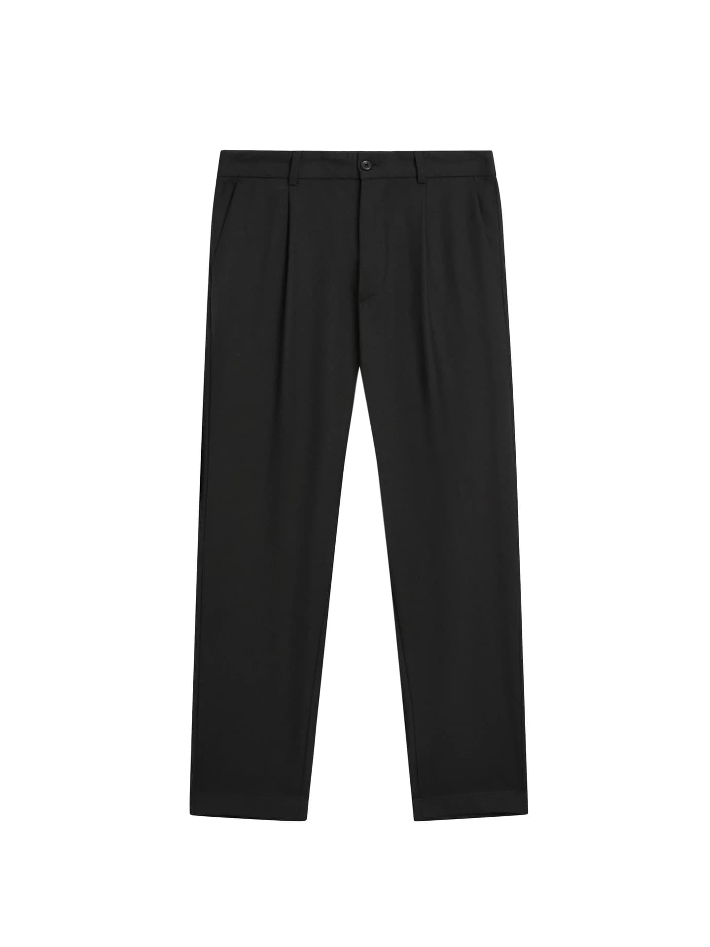 Шерстяные брюки свободного кроя со складками