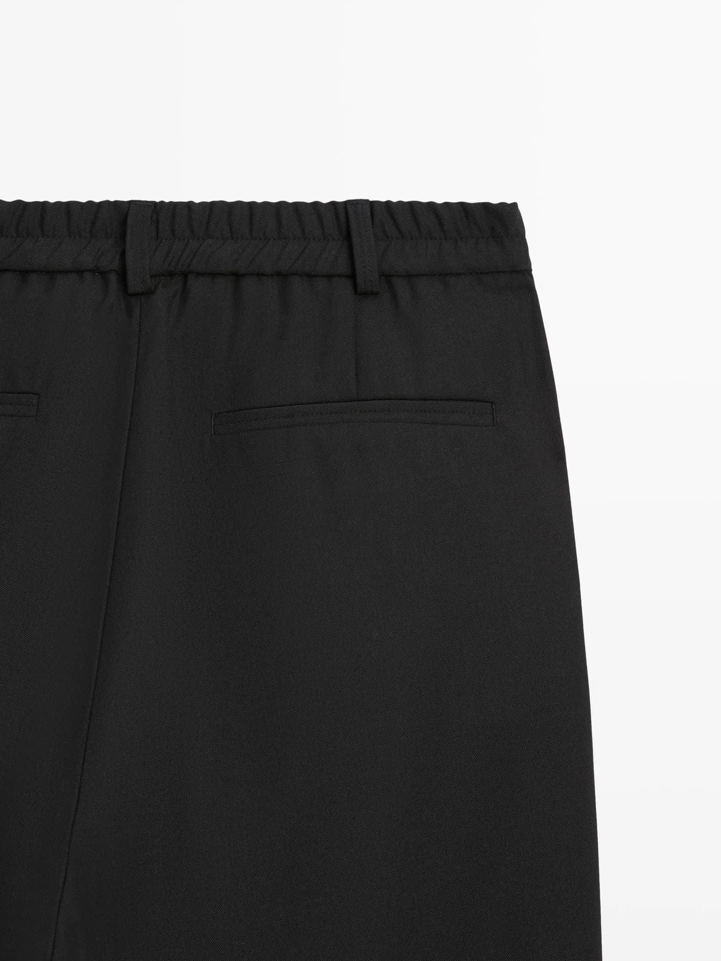 Шерстяные брюки свободного кроя со складками - фото 5